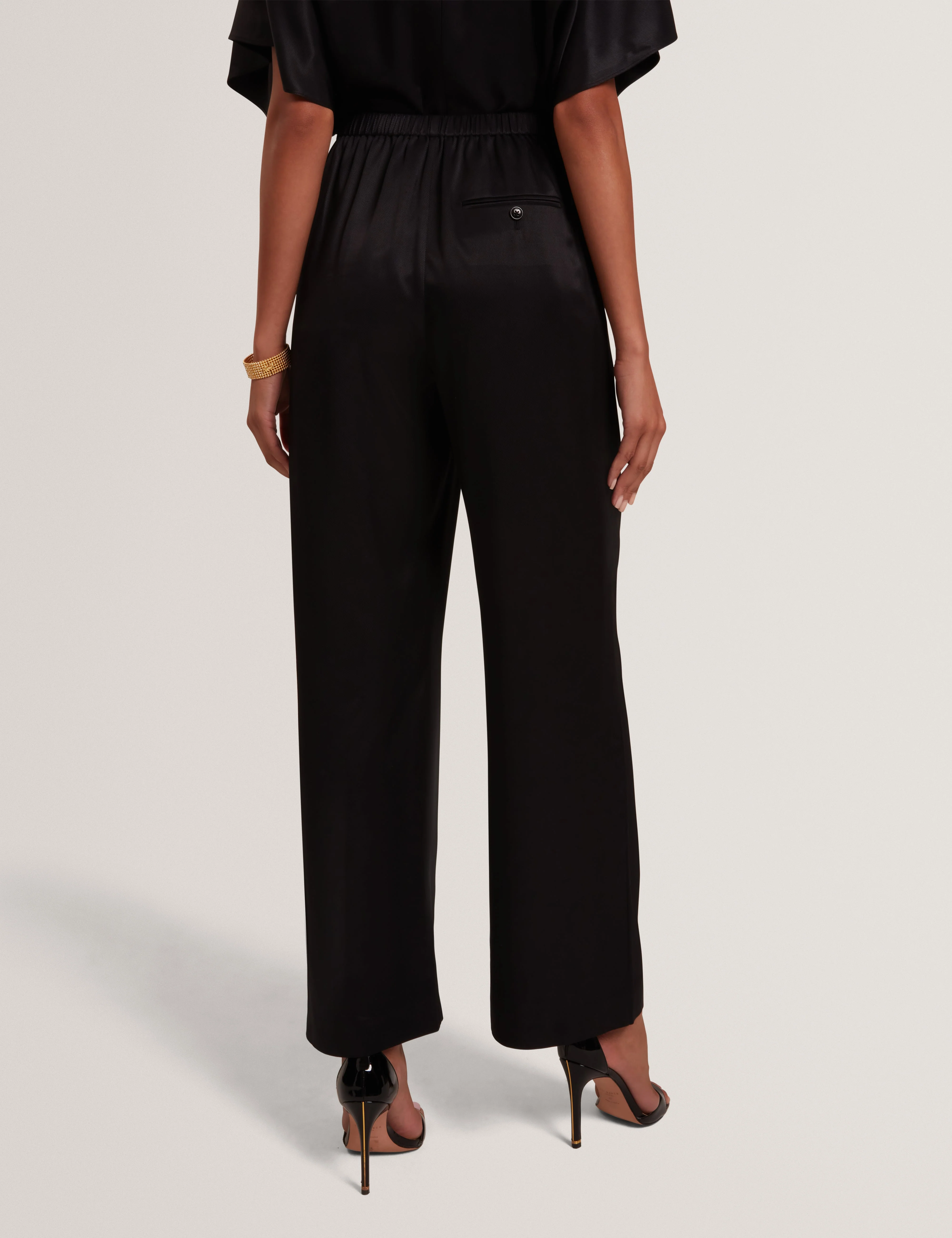Herria Straight Leg Elastic Back Trouser Black - Image 5