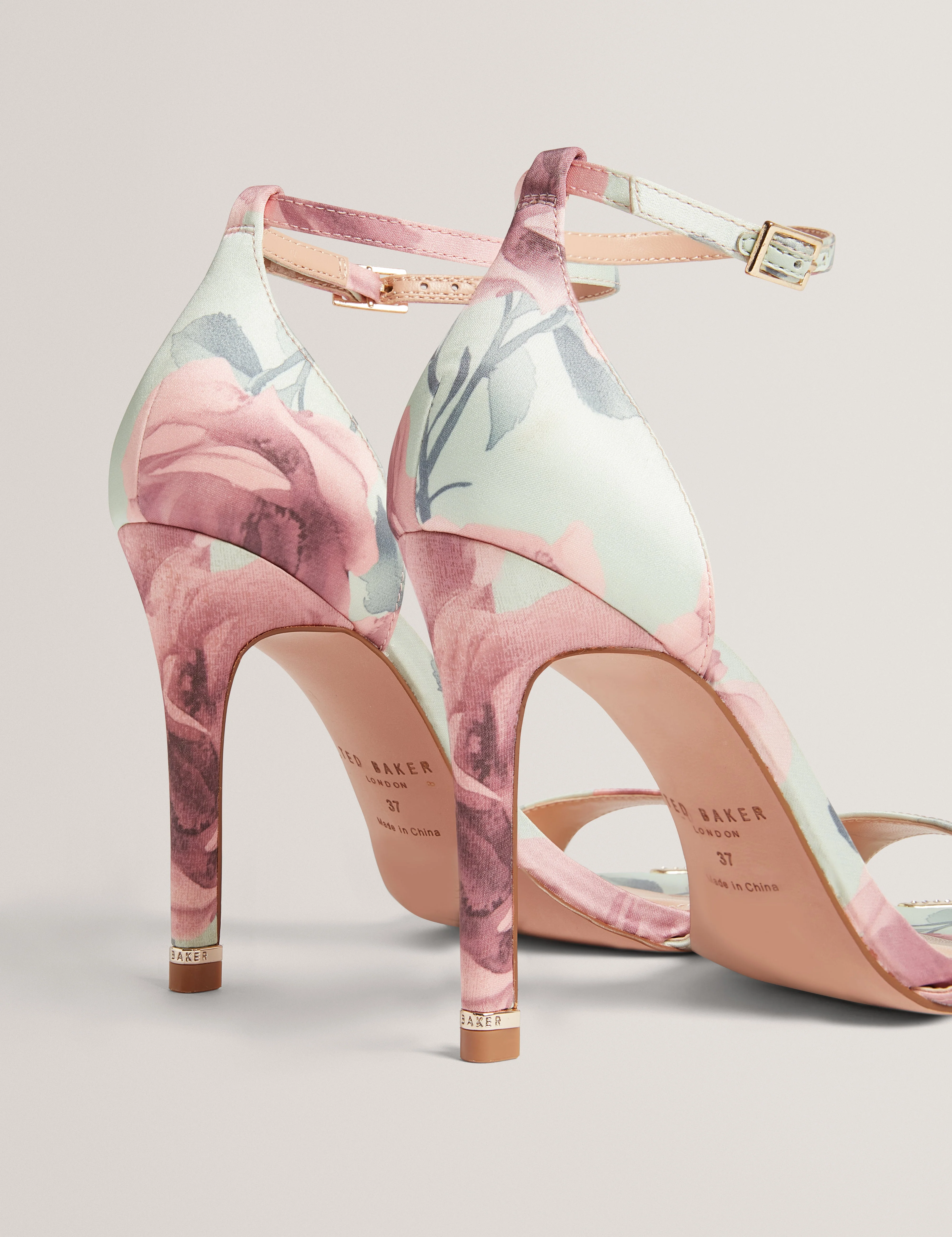 Hiley Floral Printed Heel Lt-Green - Image 4