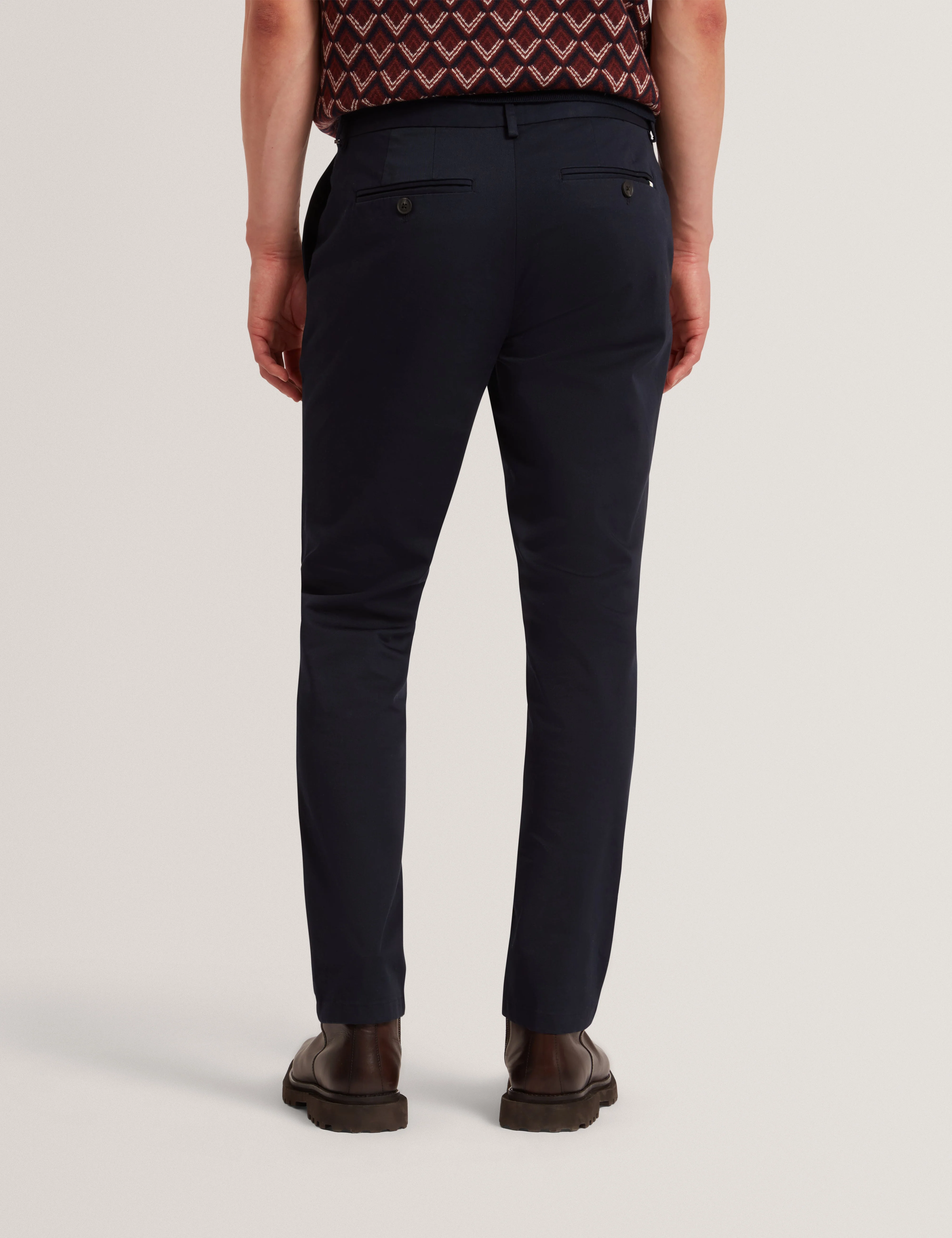 Howeton Slim Stretch Chino Navy - Image 5