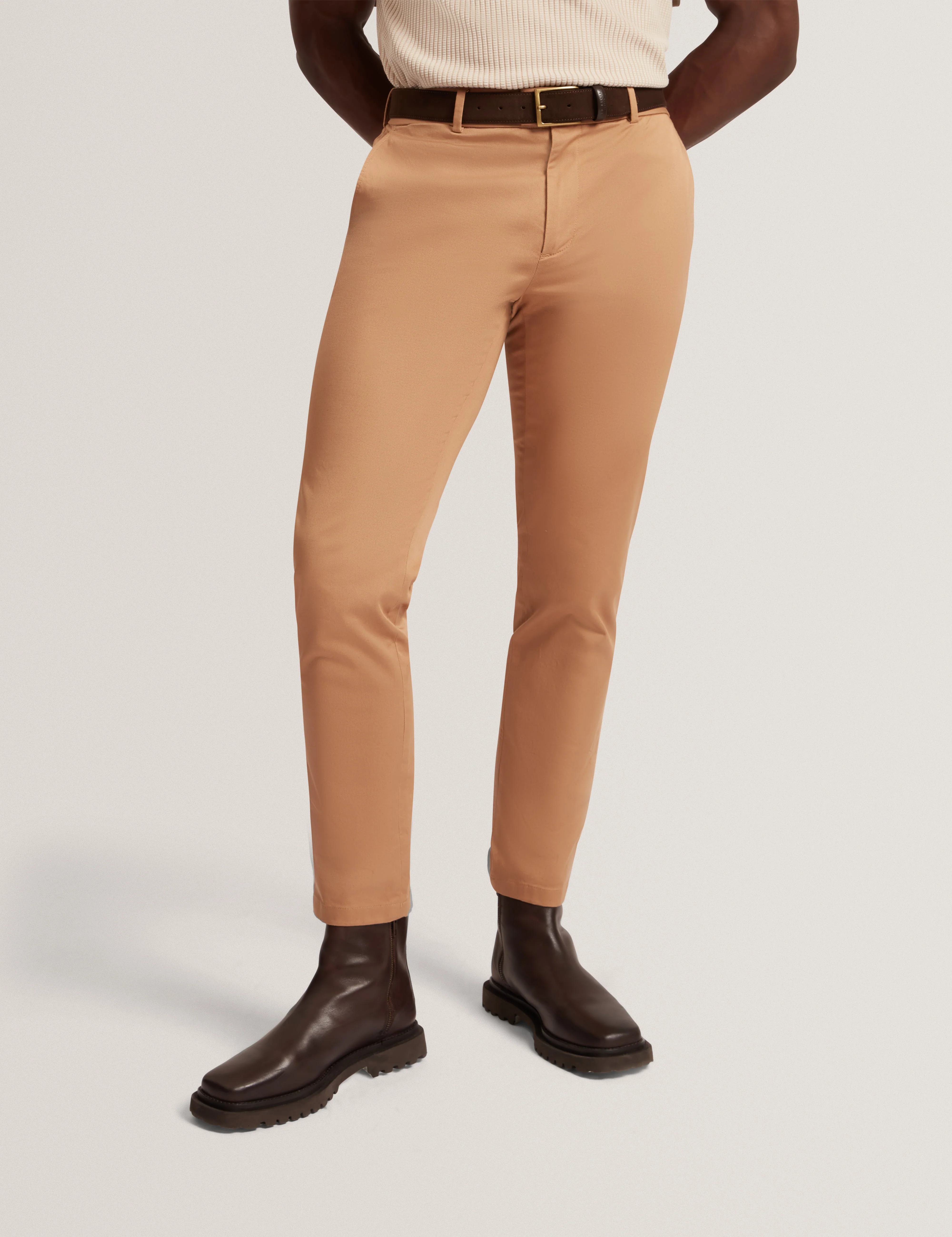 Howeton Slim Stretch Chino Tan