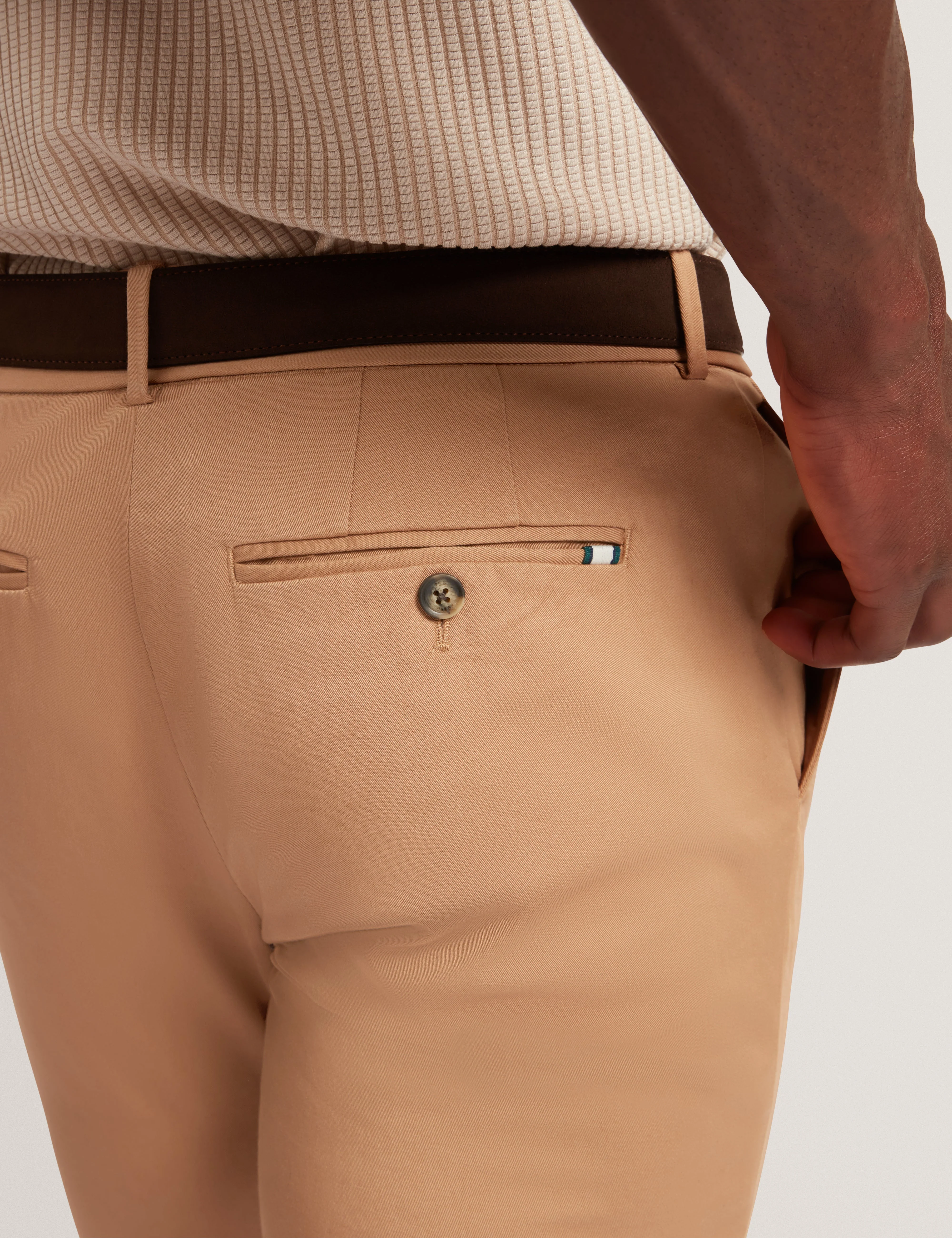 Howeton Slim Stretch Chino Tan - Image 5