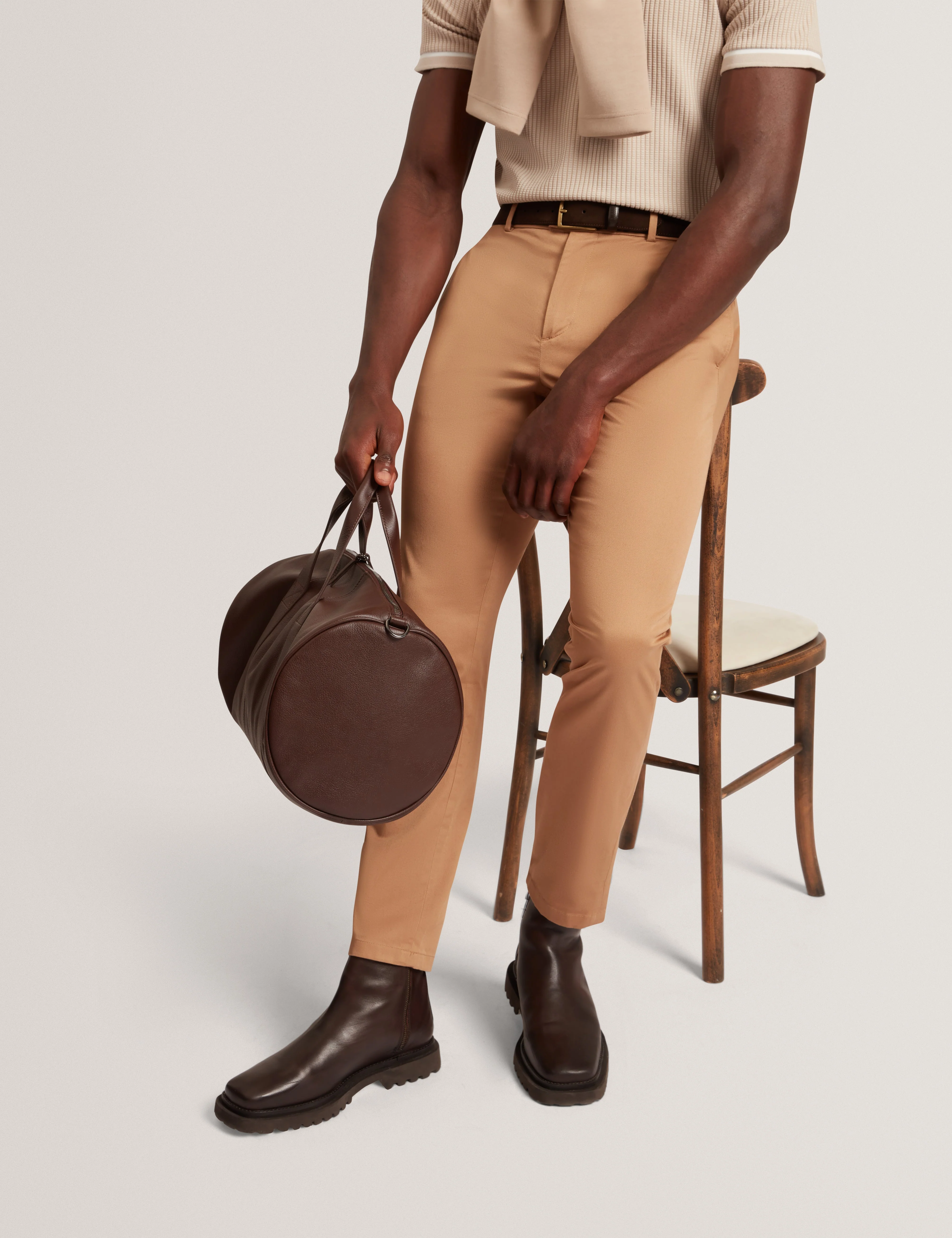 Howeton Slim Stretch Chino Tan - Image 6