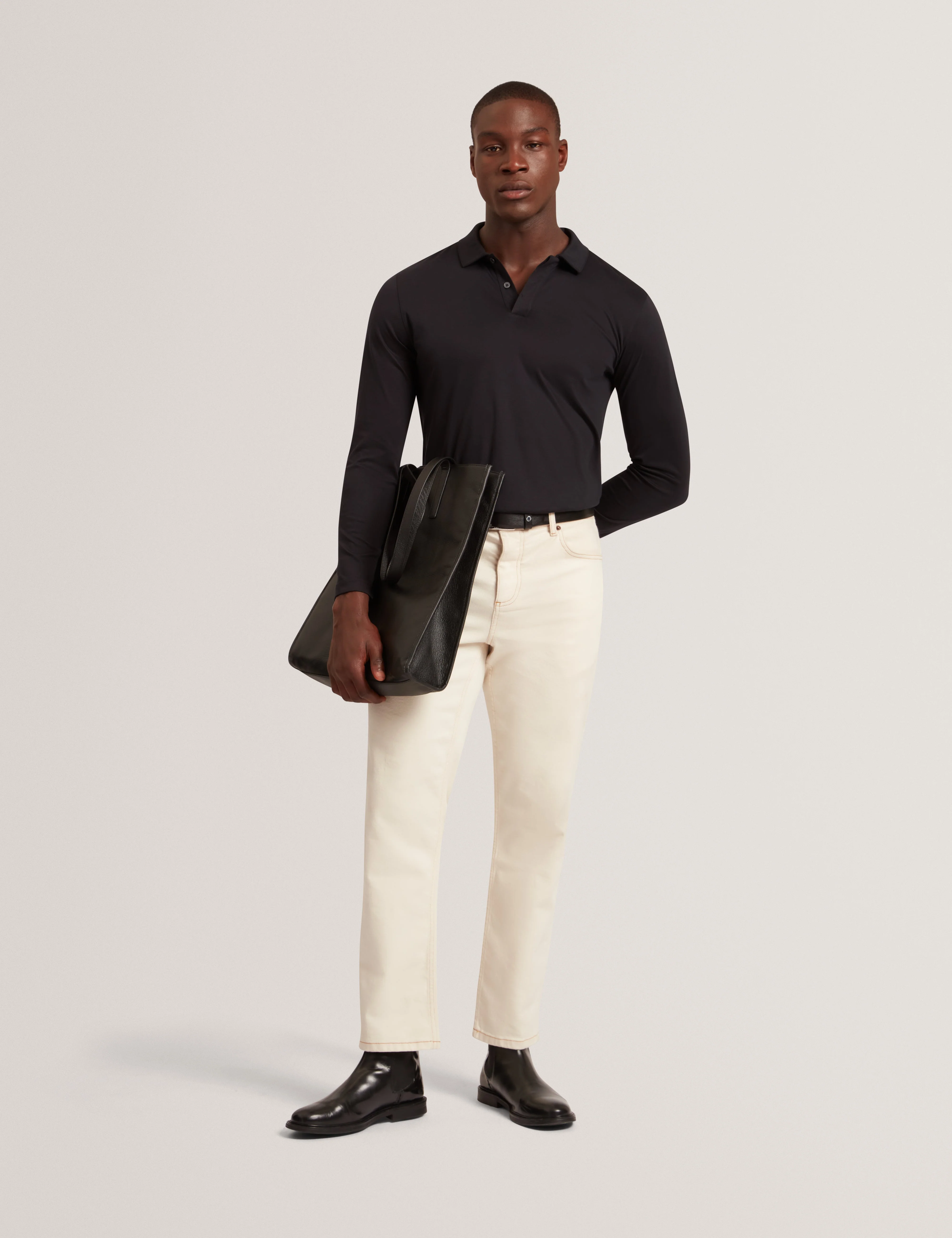Ignac Ls Regular Soft Touch Polo Black - Image 2