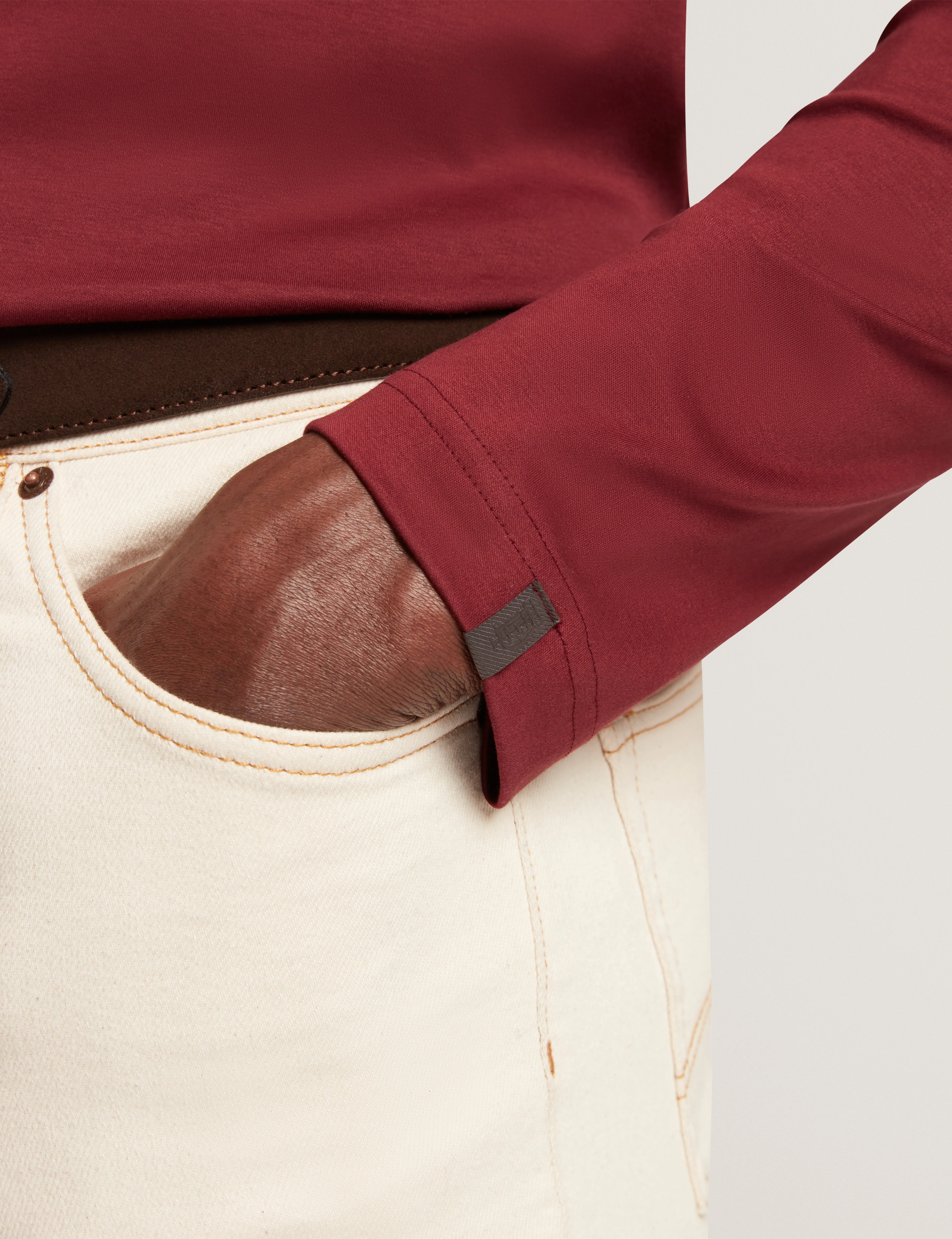 Ignac Ls Regular Soft Touch Polo Maroon - Image 4