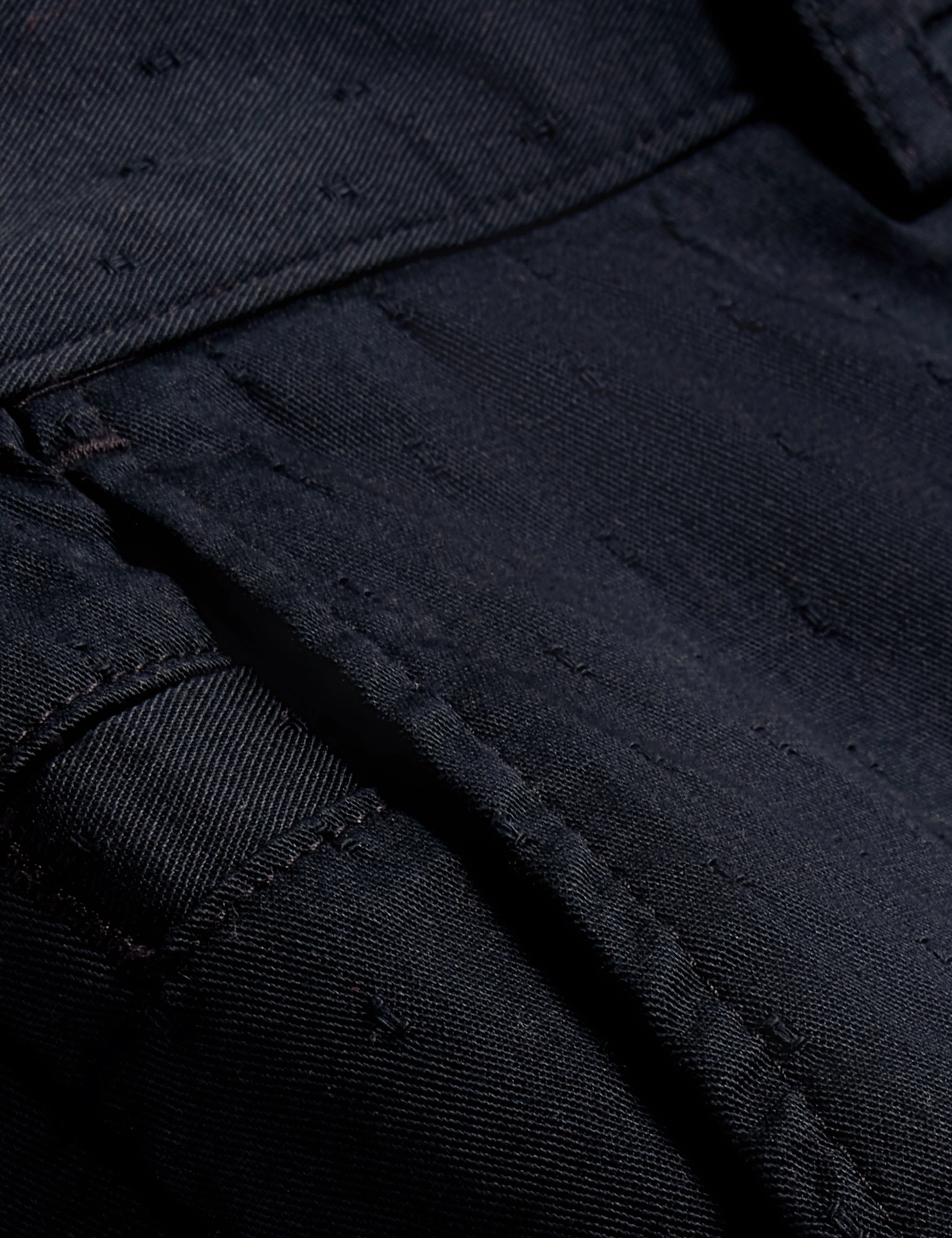 Illario Slim Textured Chino Short Navy - Image 4