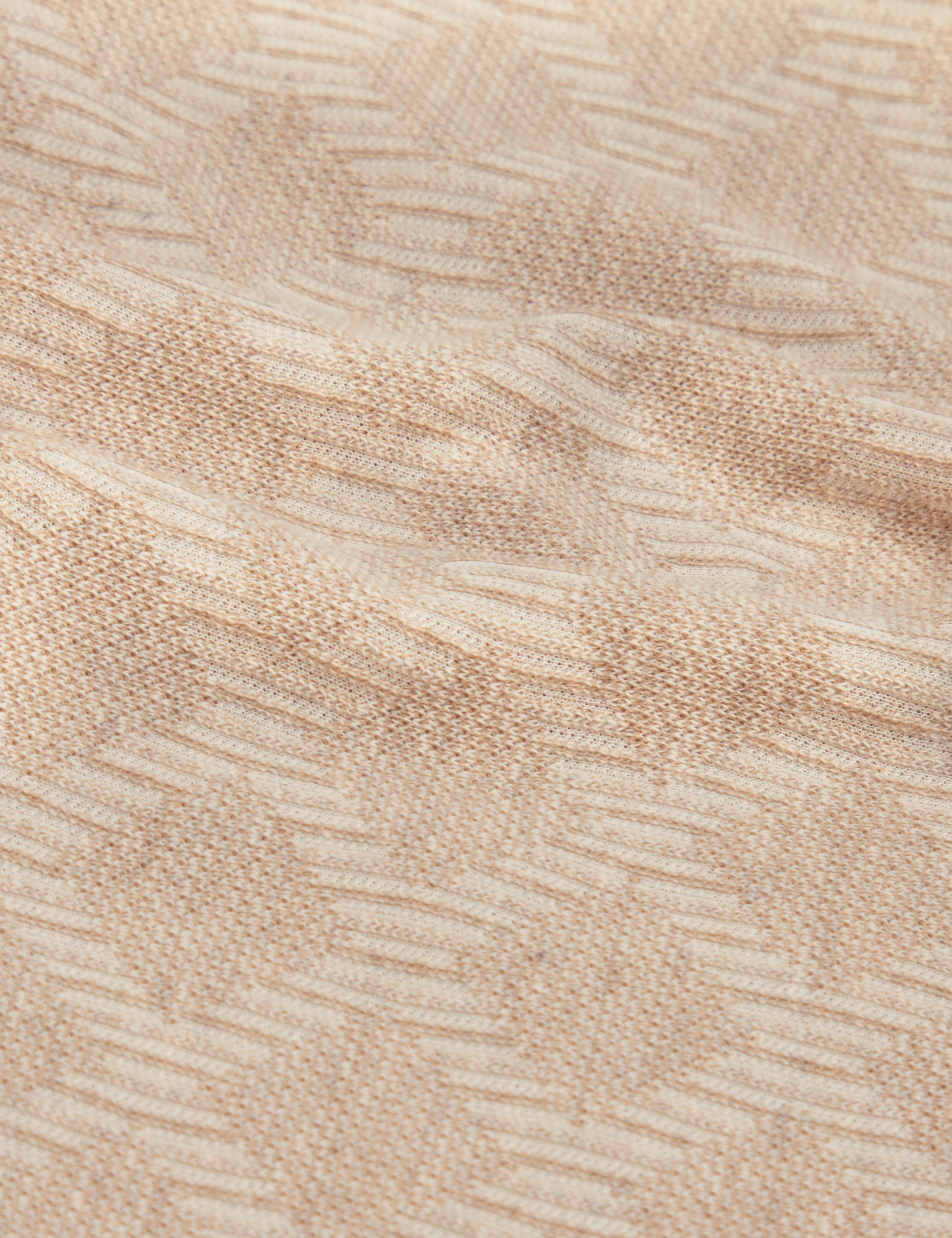 Imlad Ls Diamond Jacquard Polo Taupe - Image 3
