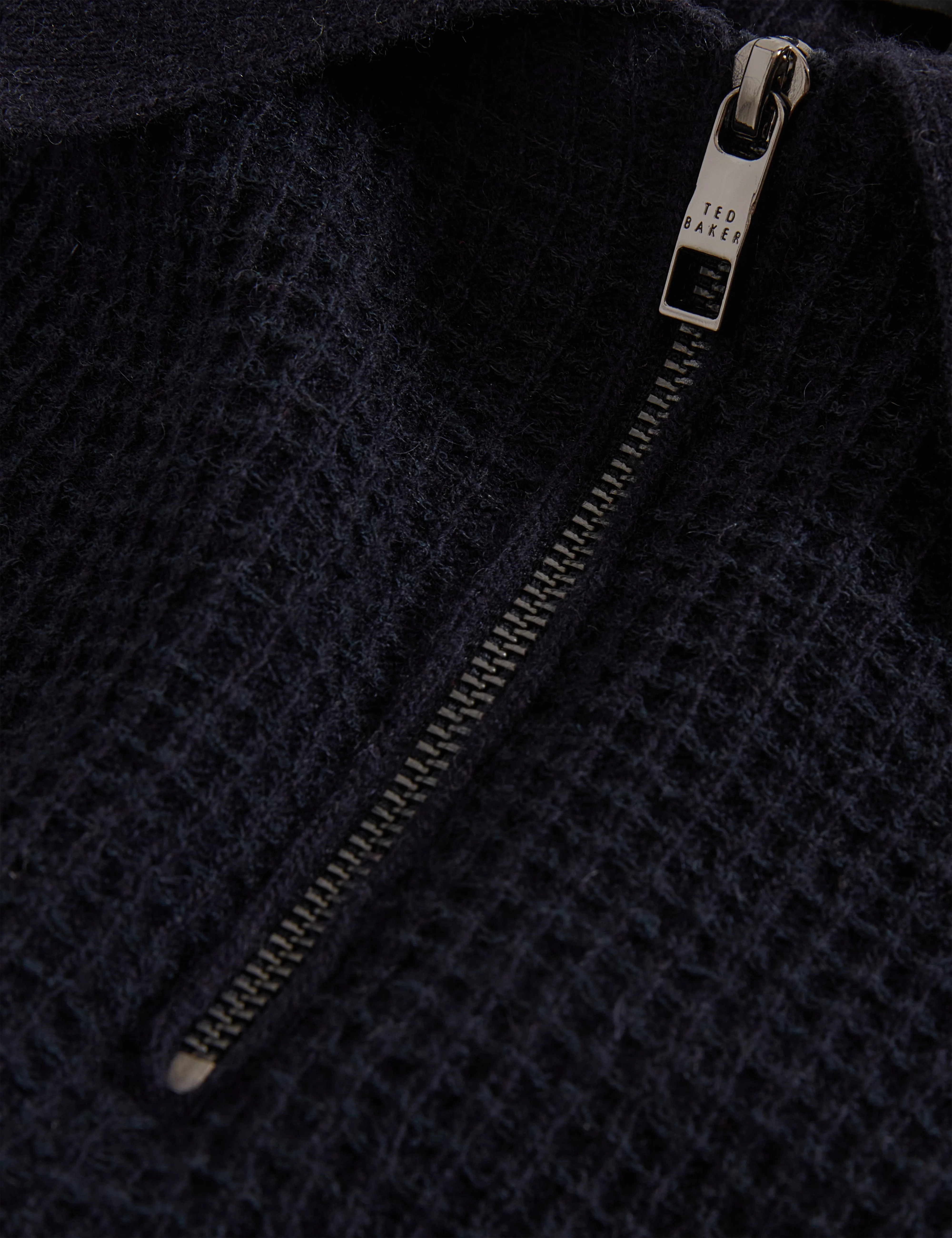 Jaylon Ss Waffle Stitch Polo Navy - Image 2
