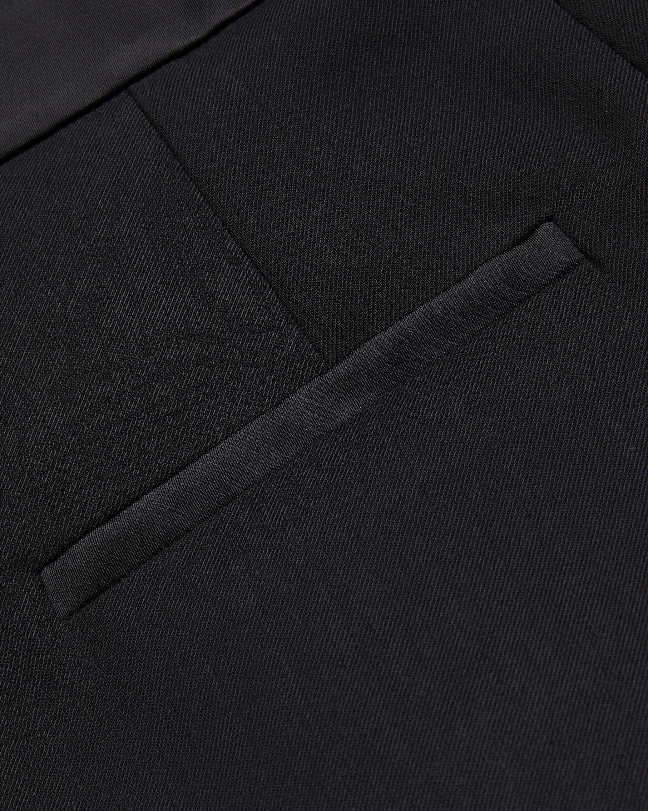 Jingut Contrast Satin Tailored Tapered Trouser Black - Image 5