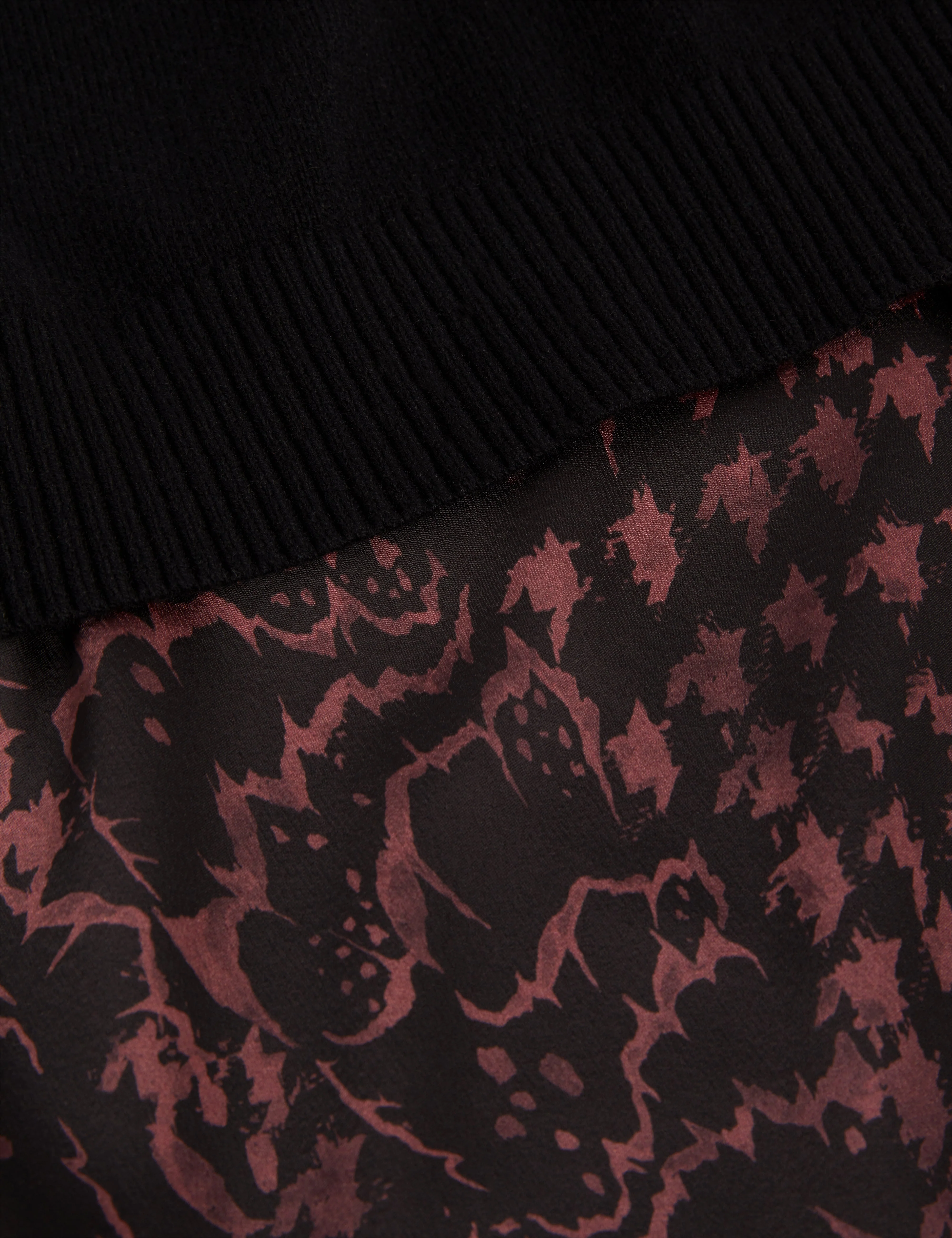 Kaatyy Knitted Jumper With Printed Slip Dress Black - Image 3