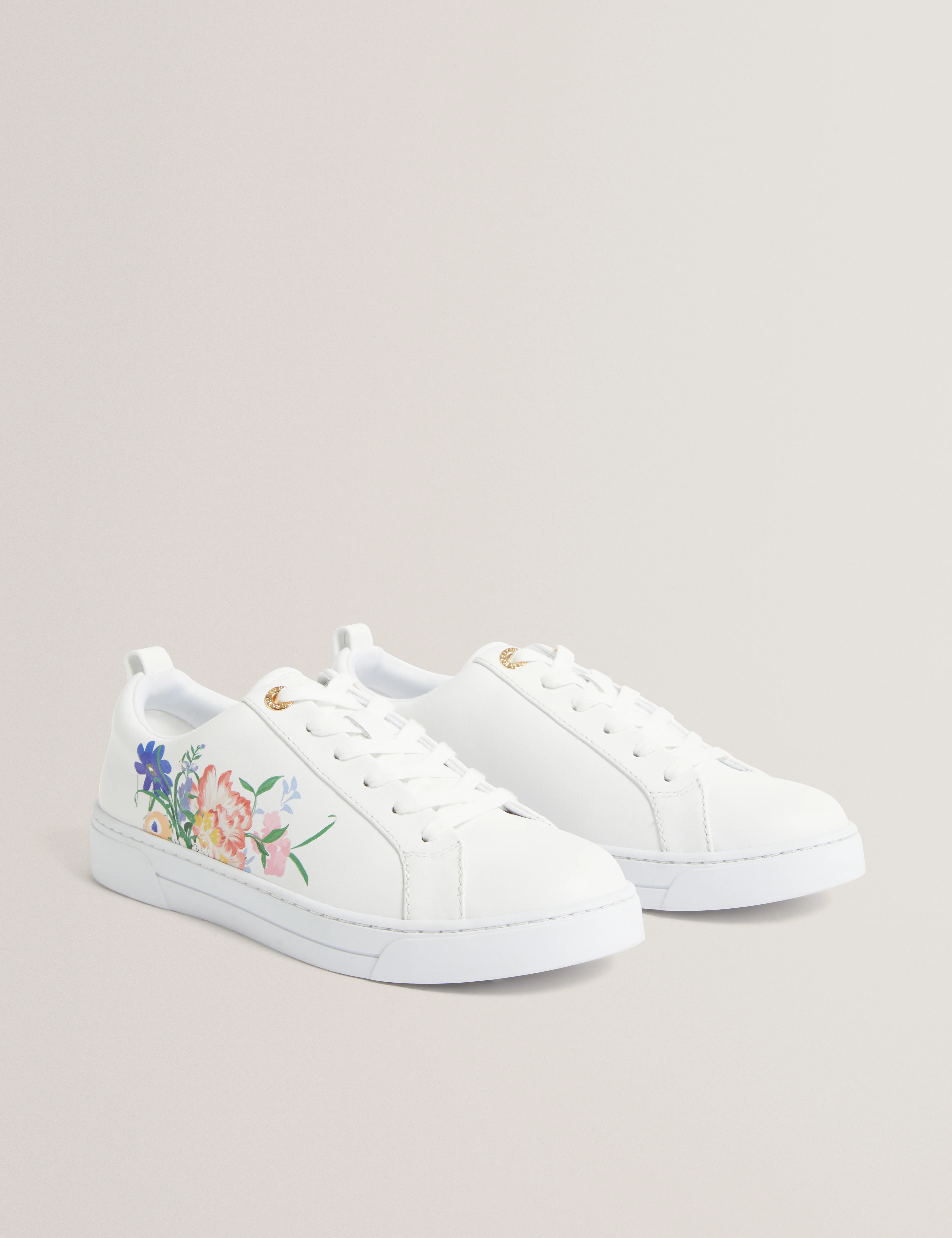 Kaiila Printed Detail Trainer White - Image 3