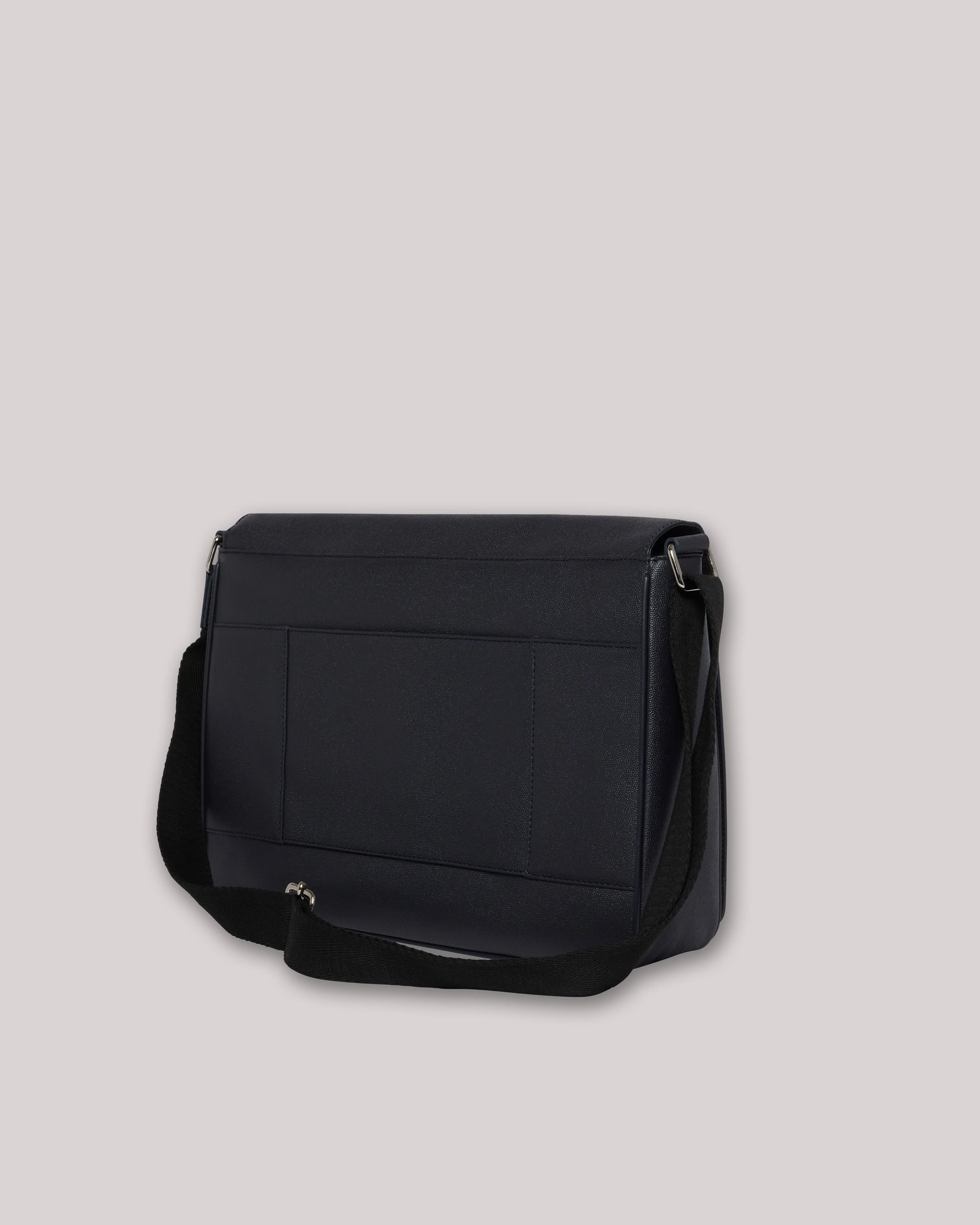 Kamaron Caviar Leather Messenger Bag Dk-Navy - Image 3