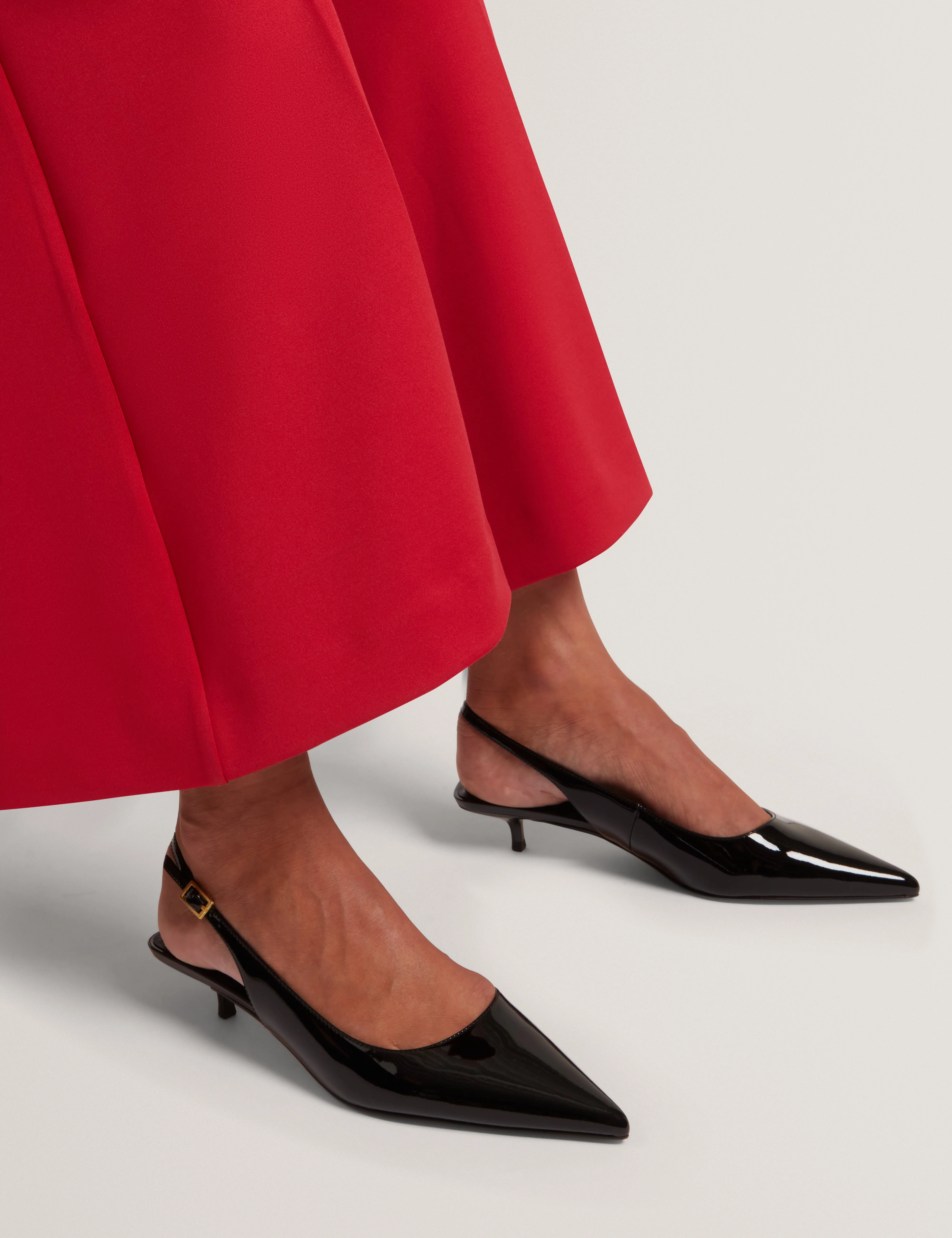Kitiy Sling Back Kitten Heel Black - Image 2