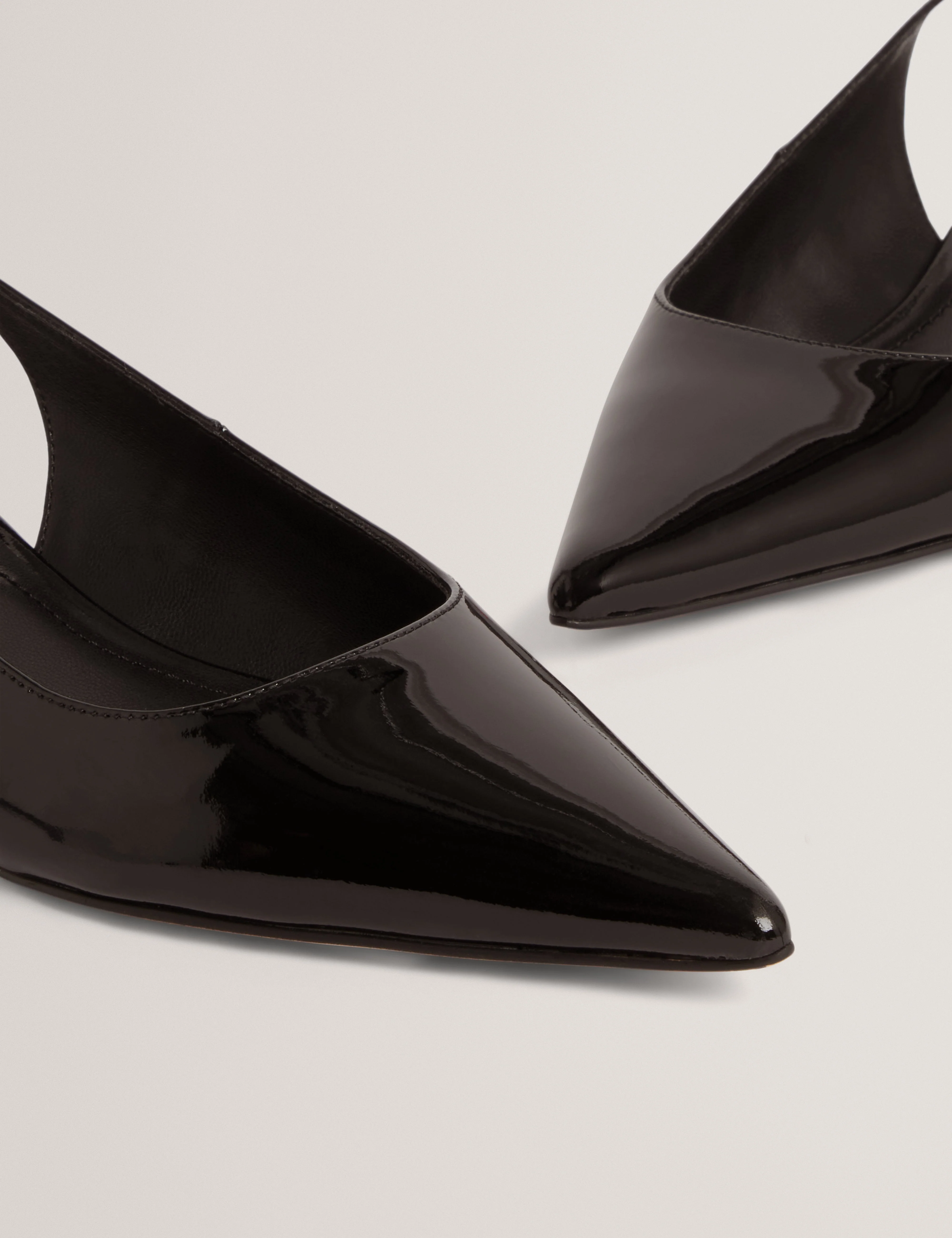 Kitiy Sling Back Kitten Heel Black - Image 3