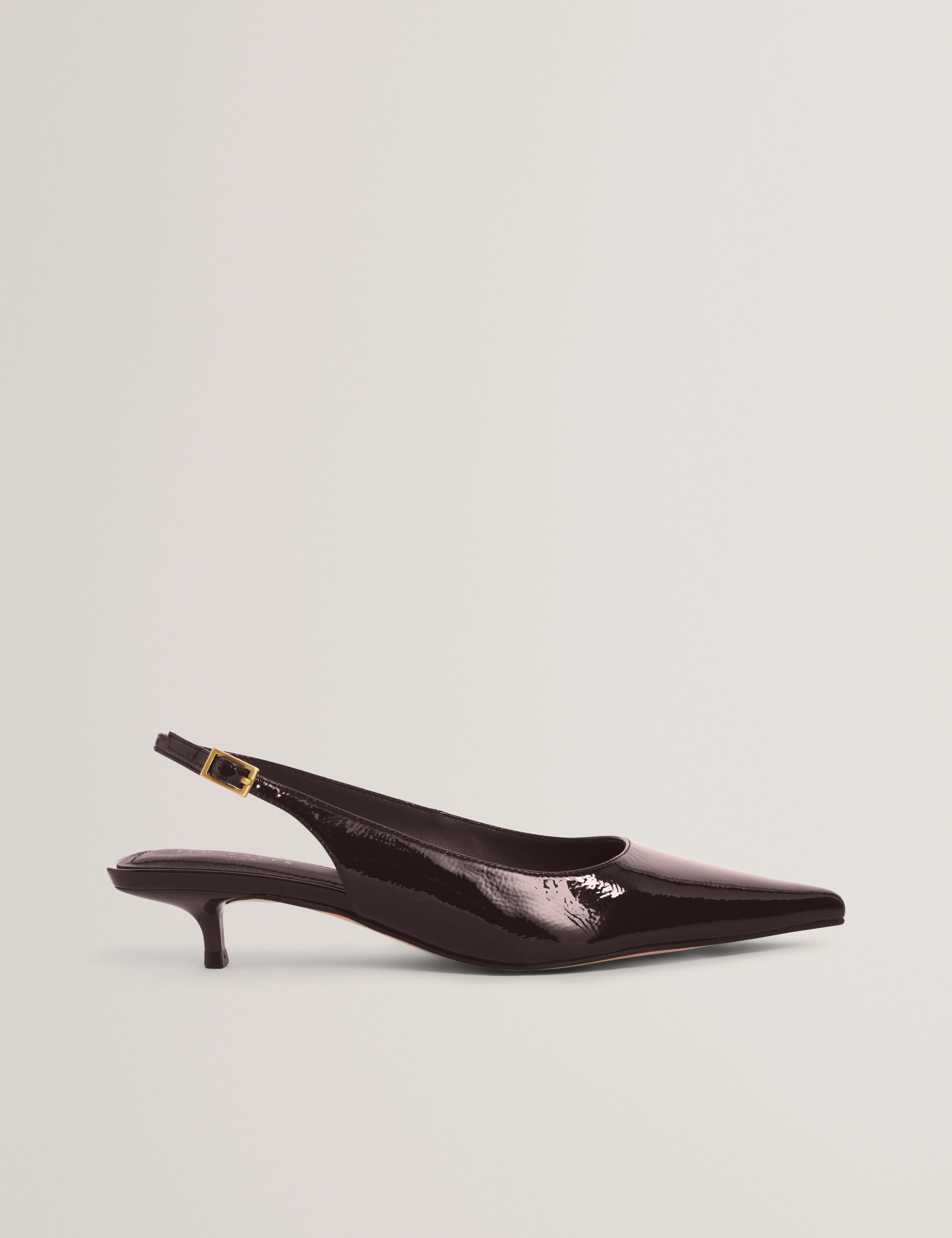 Kitiy Sling Back Kitten Heel Wine