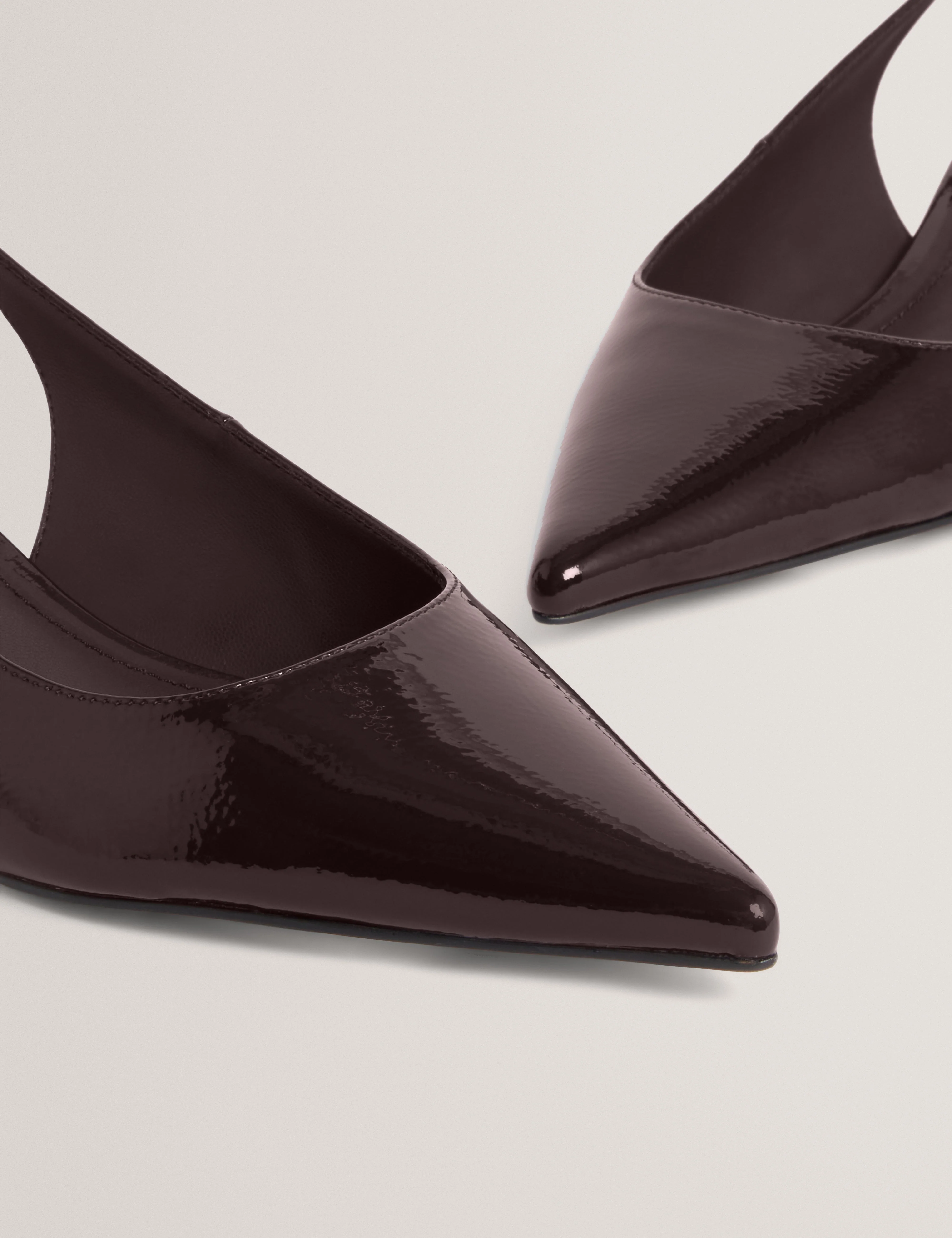 Kitiy Sling Back Kitten Heel Wine - Image 3