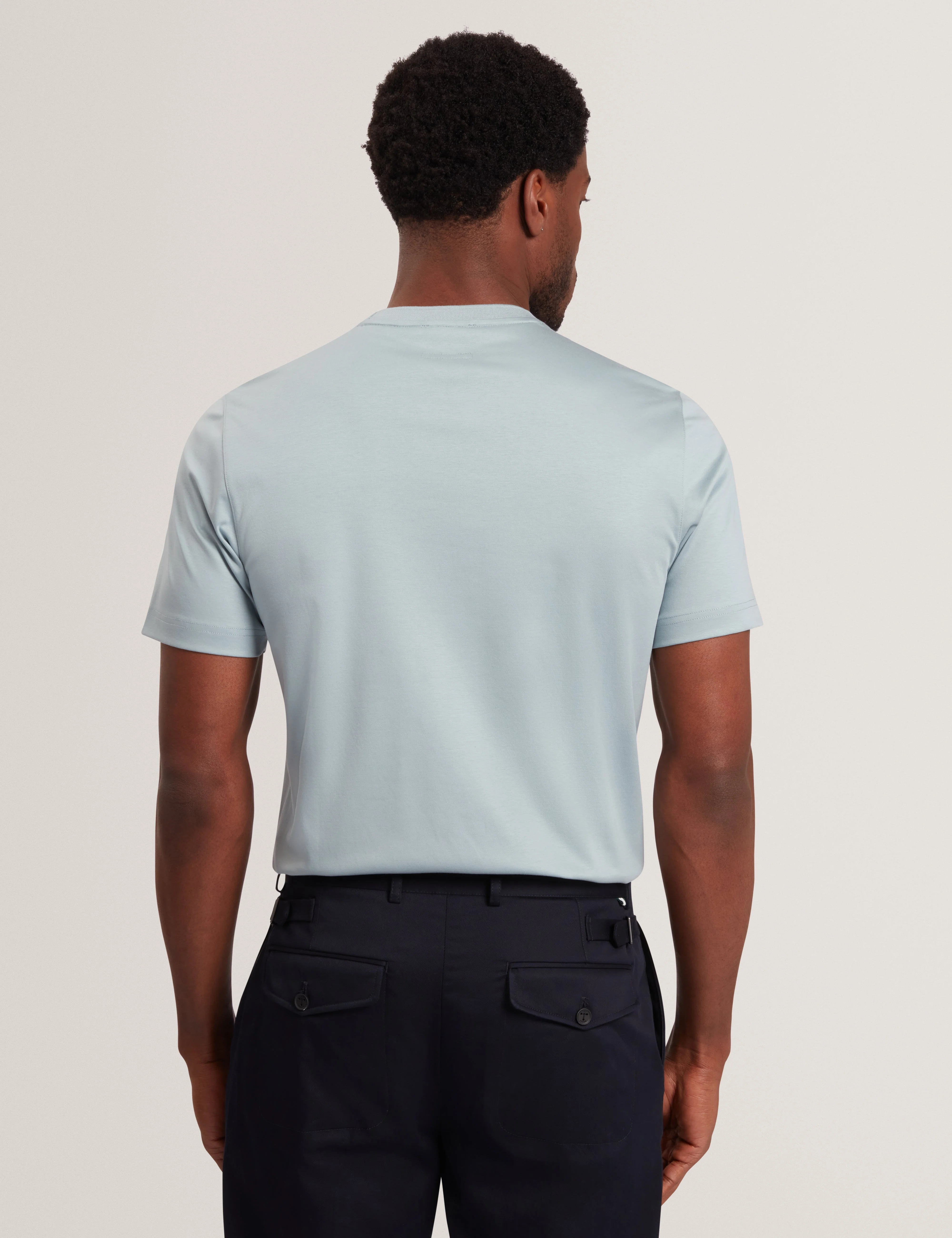Konrrad Short Sleeve Regular Soft Touch T-Shirt Blue - Image 5