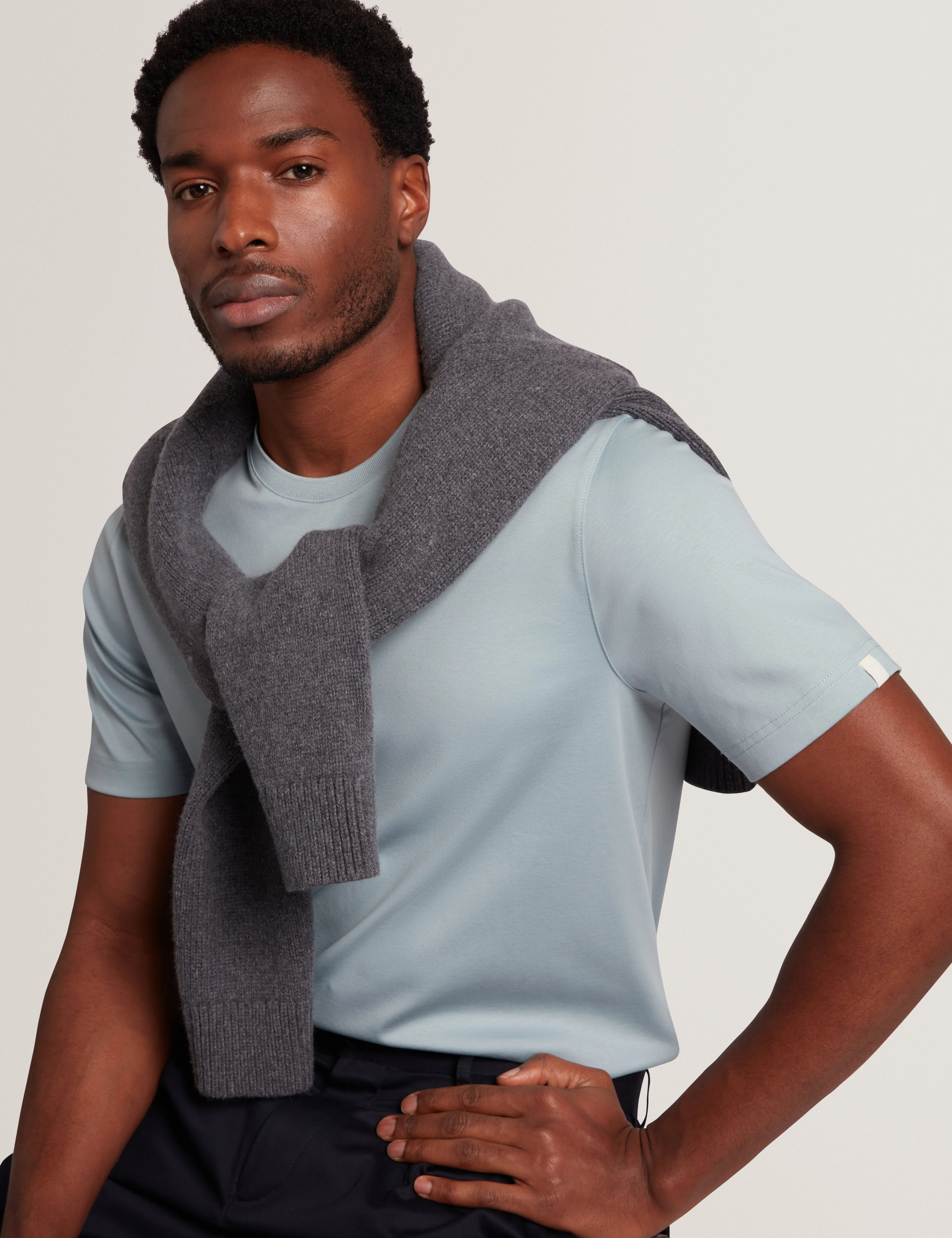 Konrrad Short Sleeve Regular Soft Touch T-Shirt Blue - Image 6