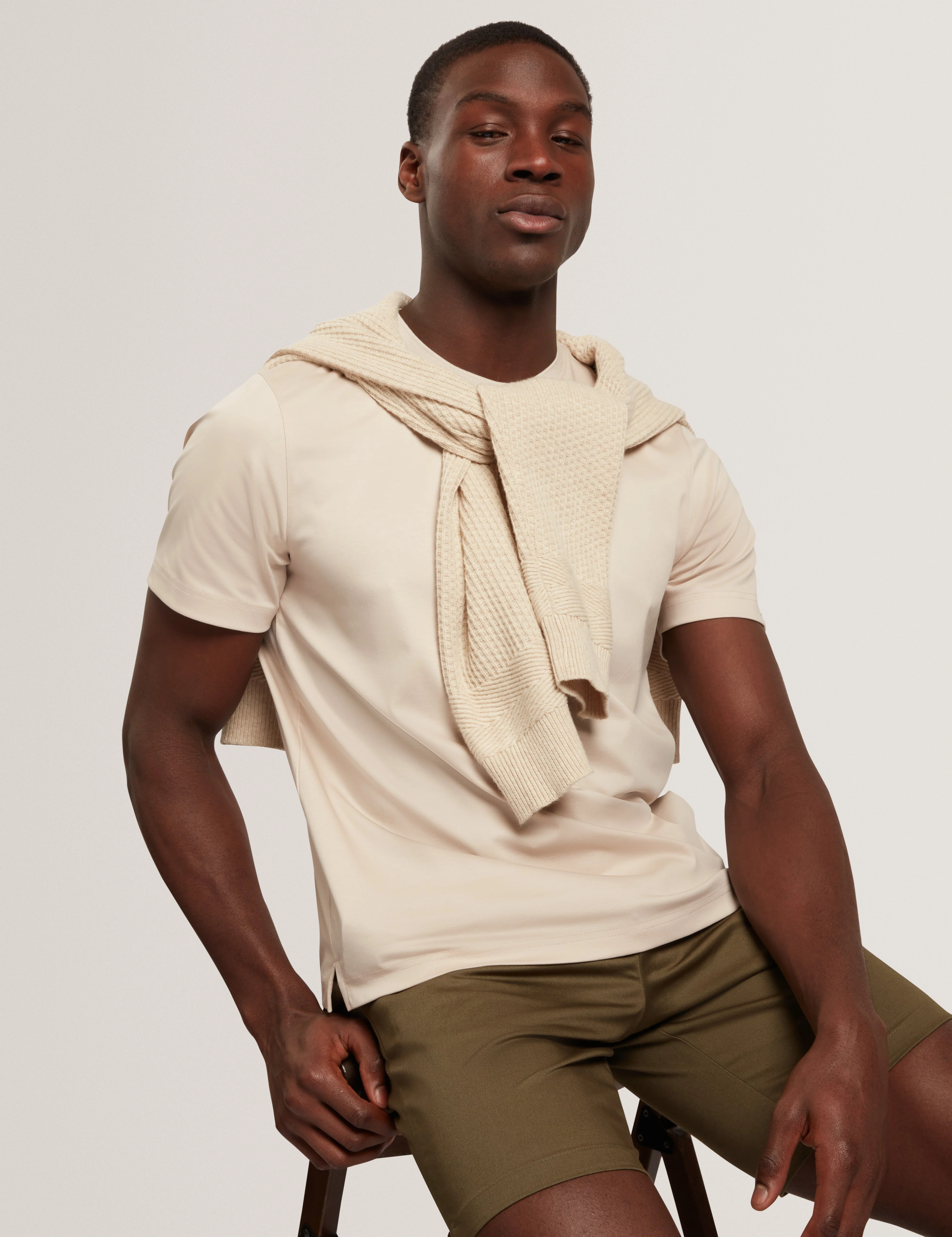 Konrrad Short Sleeve Regular Soft Touch T-Shirt Lt-Grey - Image 6