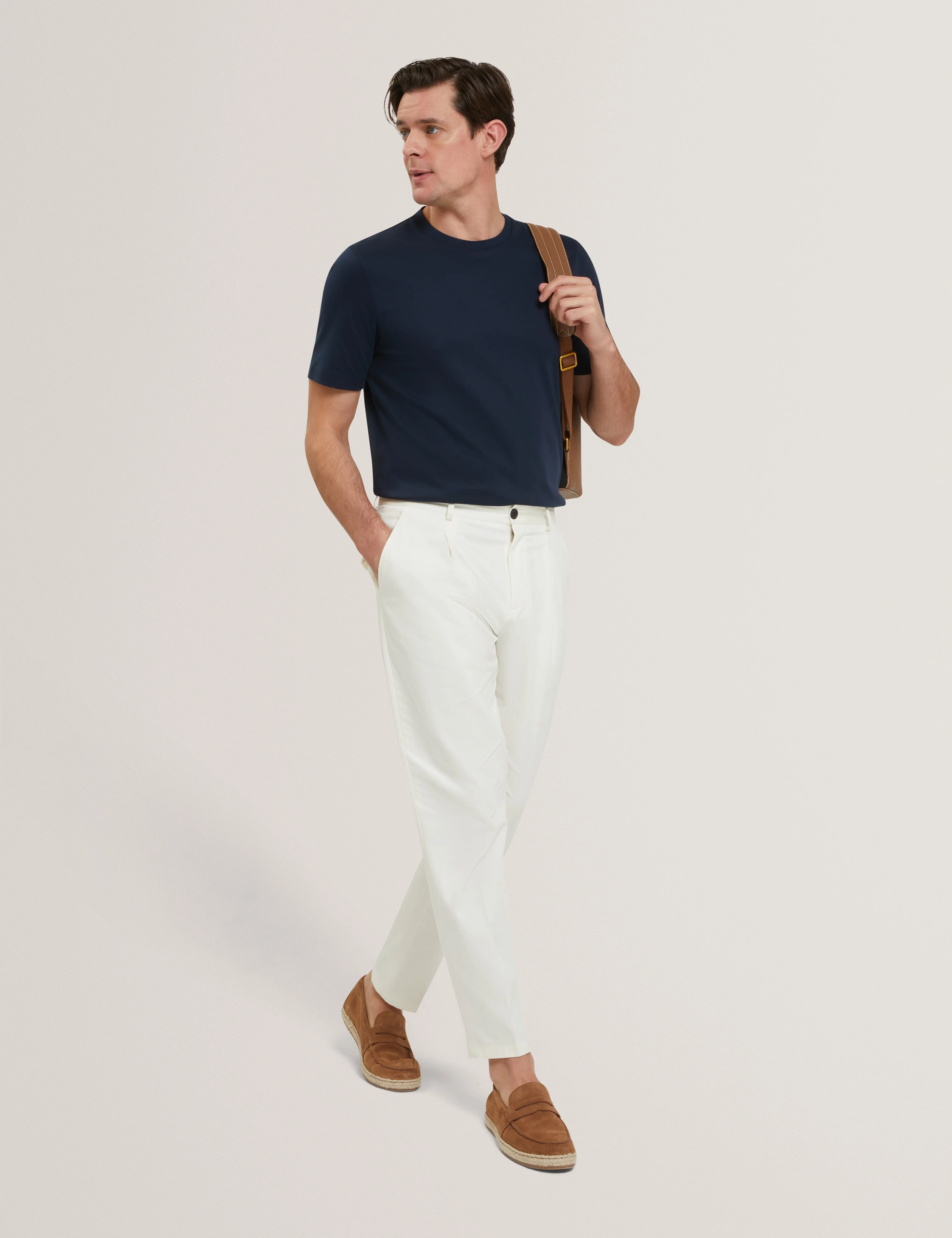 Konrrad Short Sleeve Regular Soft Touch T-Shirt Navy - Image 5