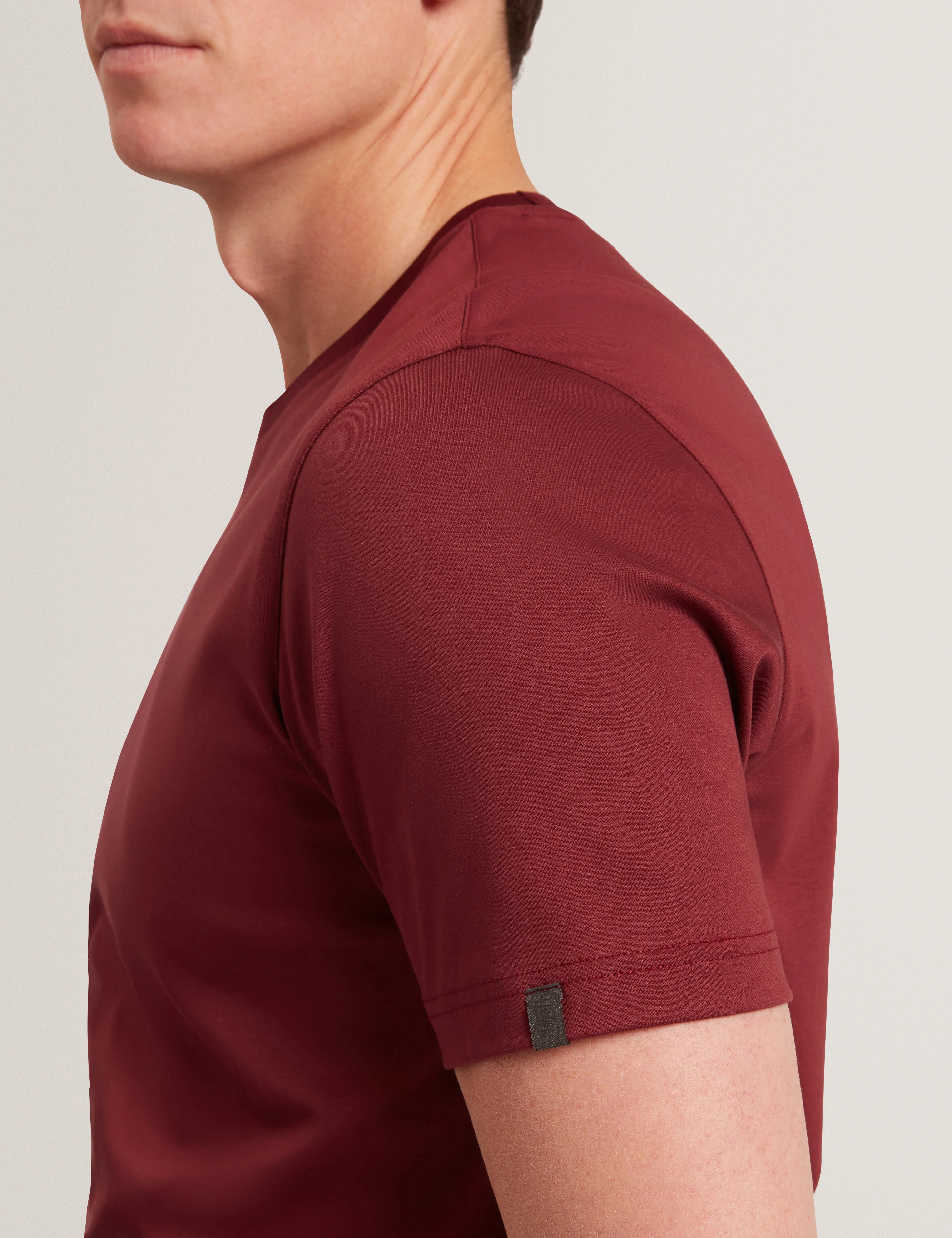 Konrrad Ss Regular Soft Touch T-Shirt Maroon - Image 4