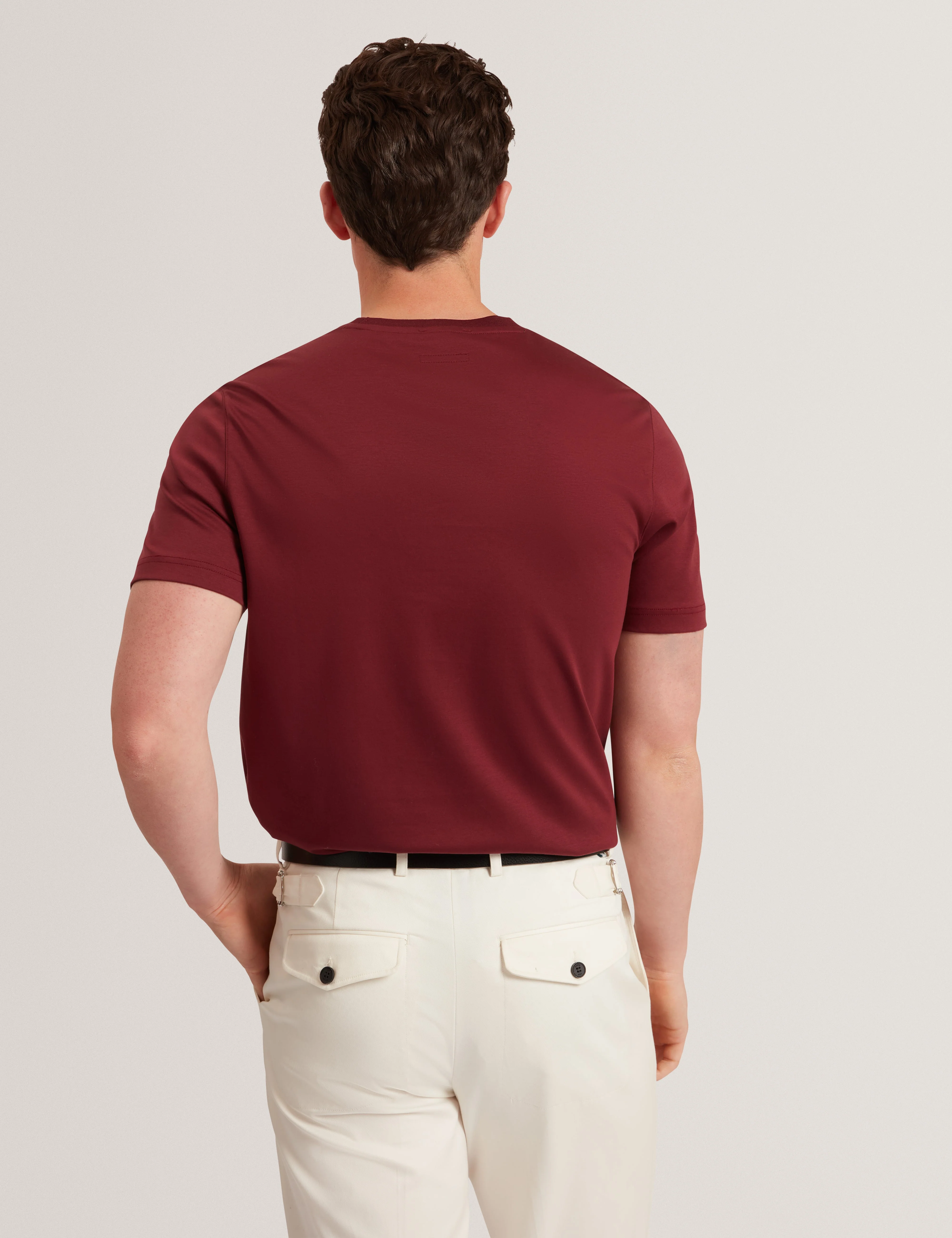 Konrrad Ss Regular Soft Touch T-Shirt Maroon - Image 5