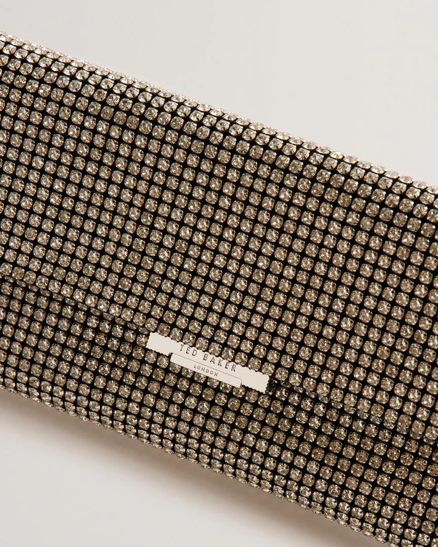 Kristn Crystal Long Fold Over Crossbody Silver - Image 4
