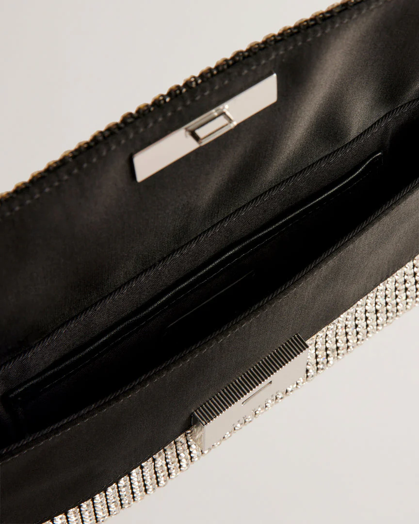 Kristn Crystal Long Fold Over Crossbody Silver - Image 7