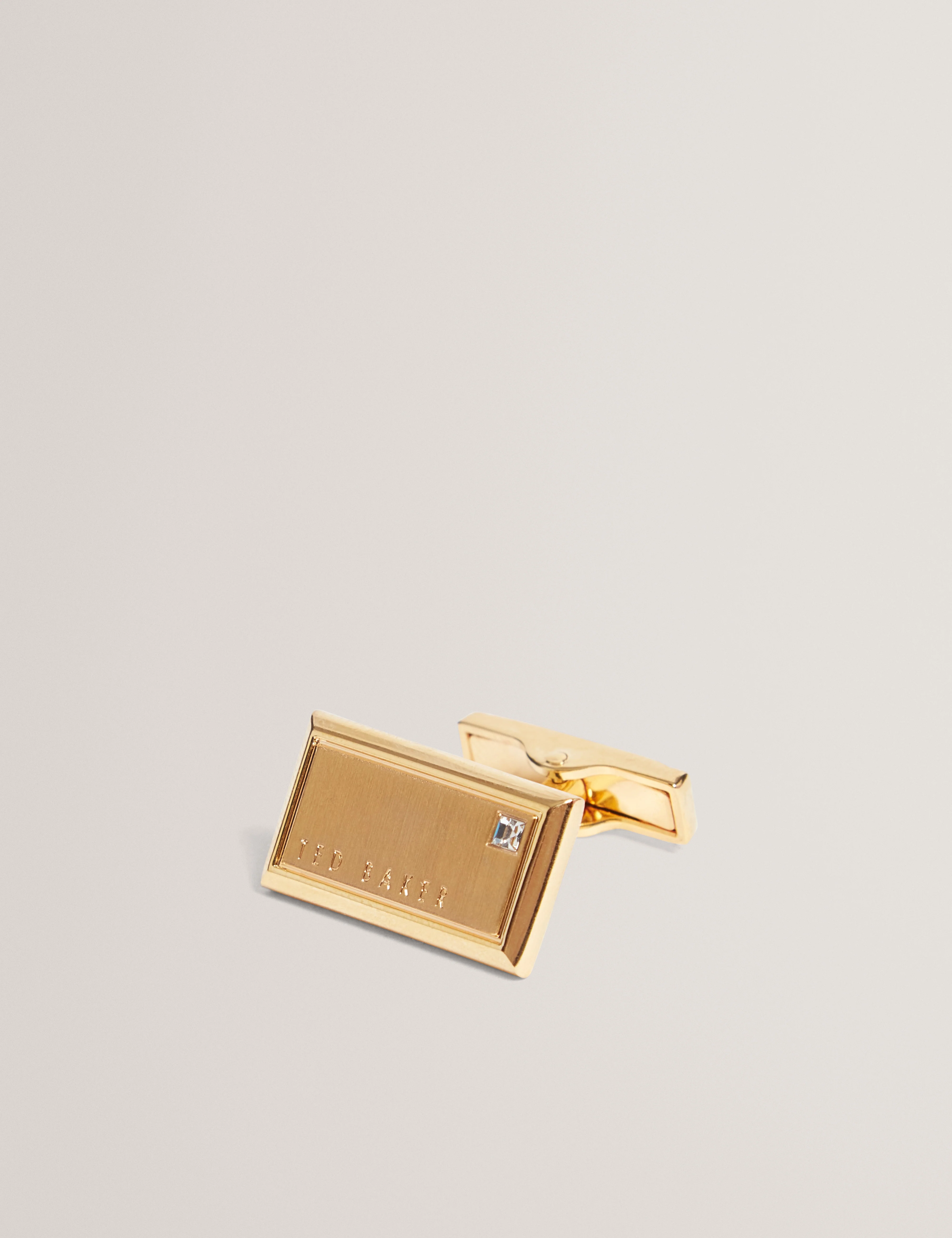 Kristol Brushed Metal Cufflinks Gold - Image 2