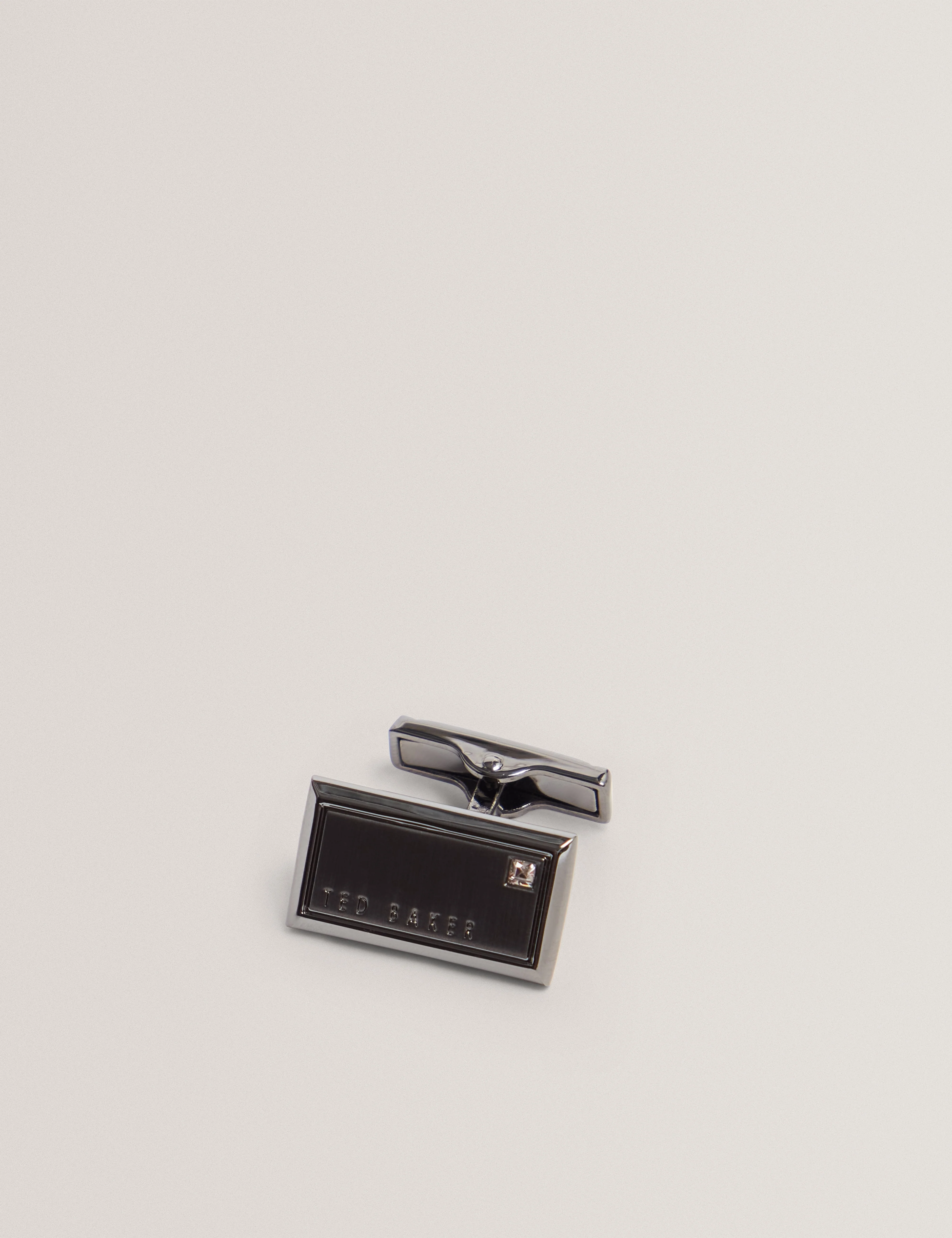 Kristol Brushed Metal Cufflinks Gunmetal - Image 3