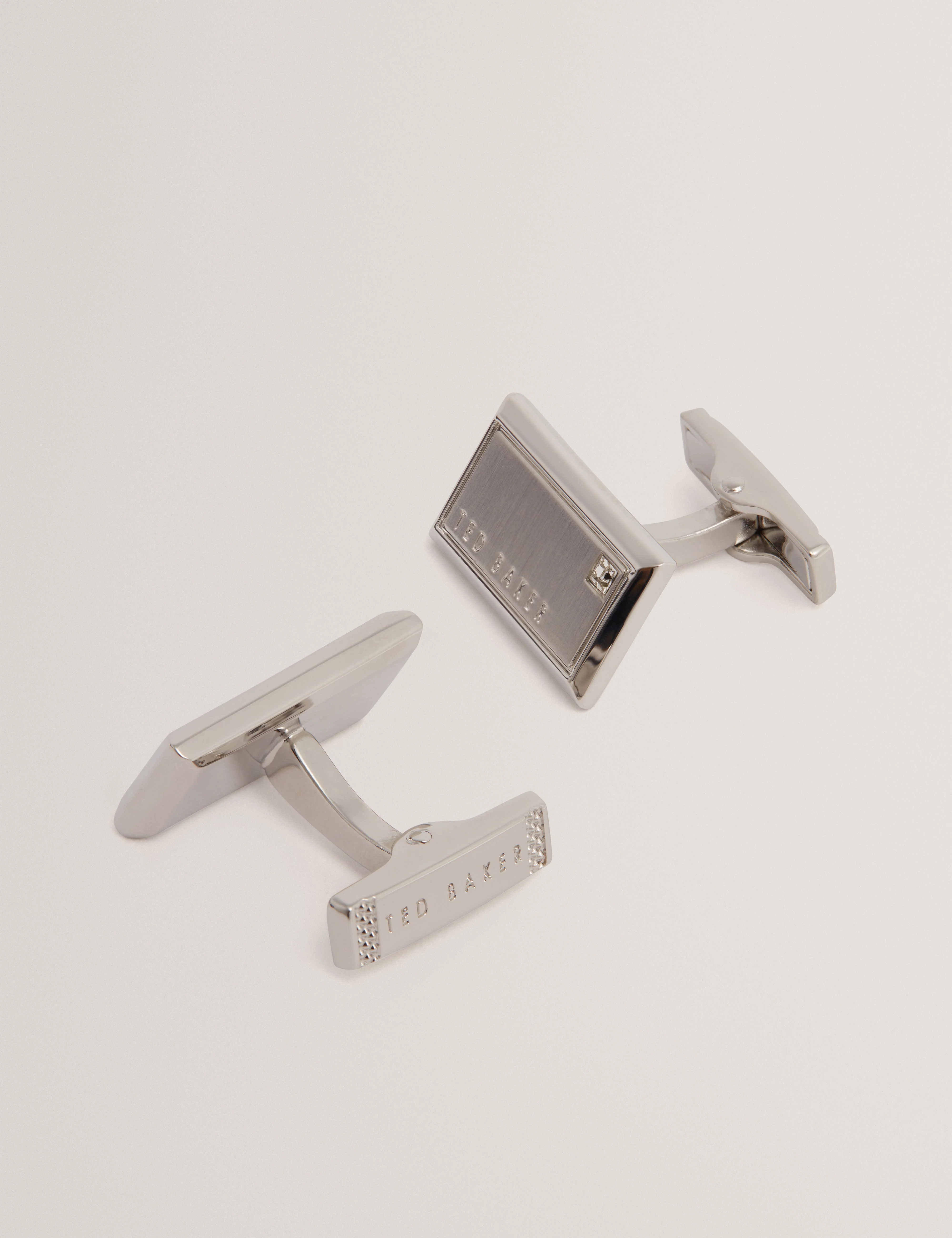 Kristol Brushed Metal Cufflinks Silver - Image 2