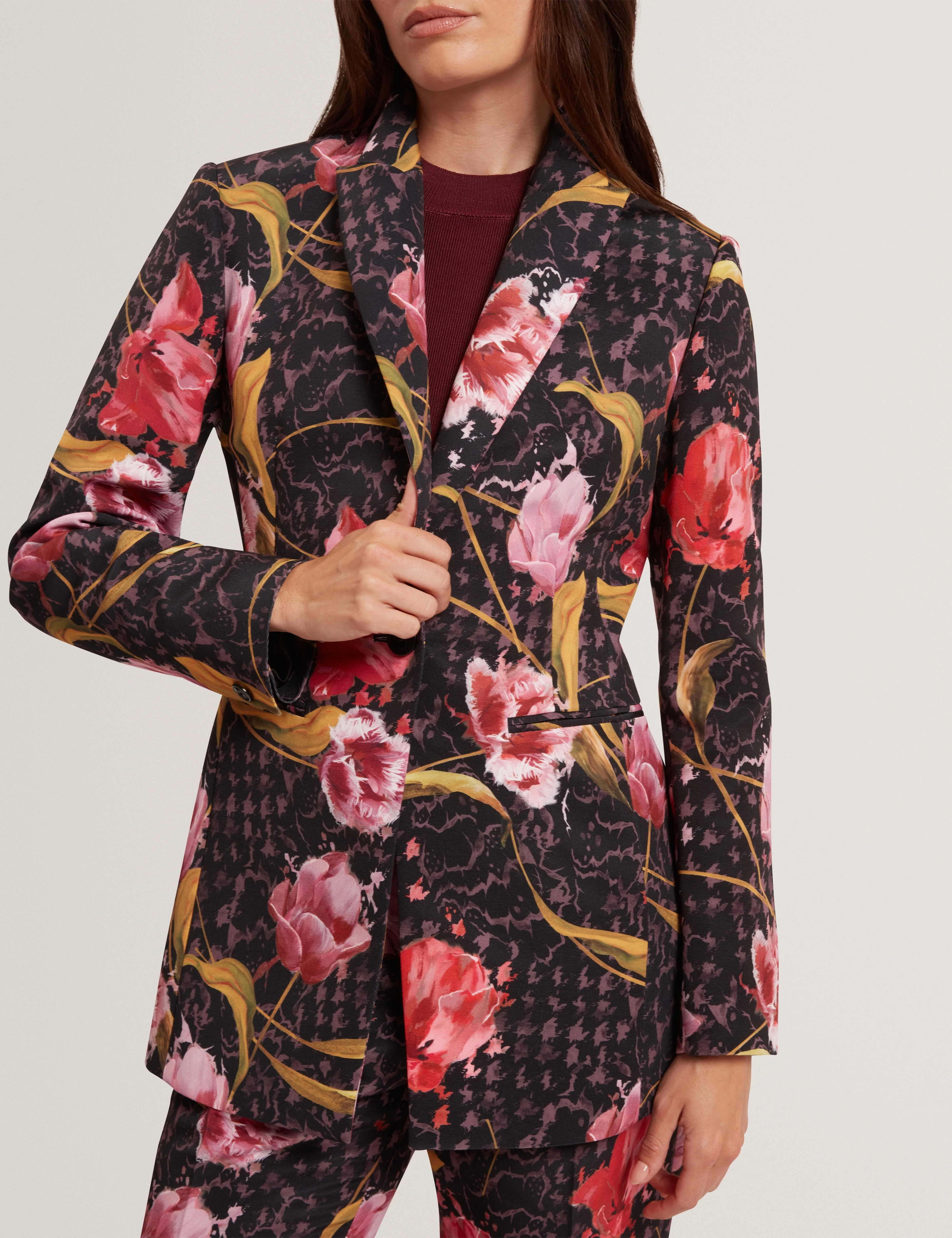 Kwari Tailored Printed Blazer Black - Image 4