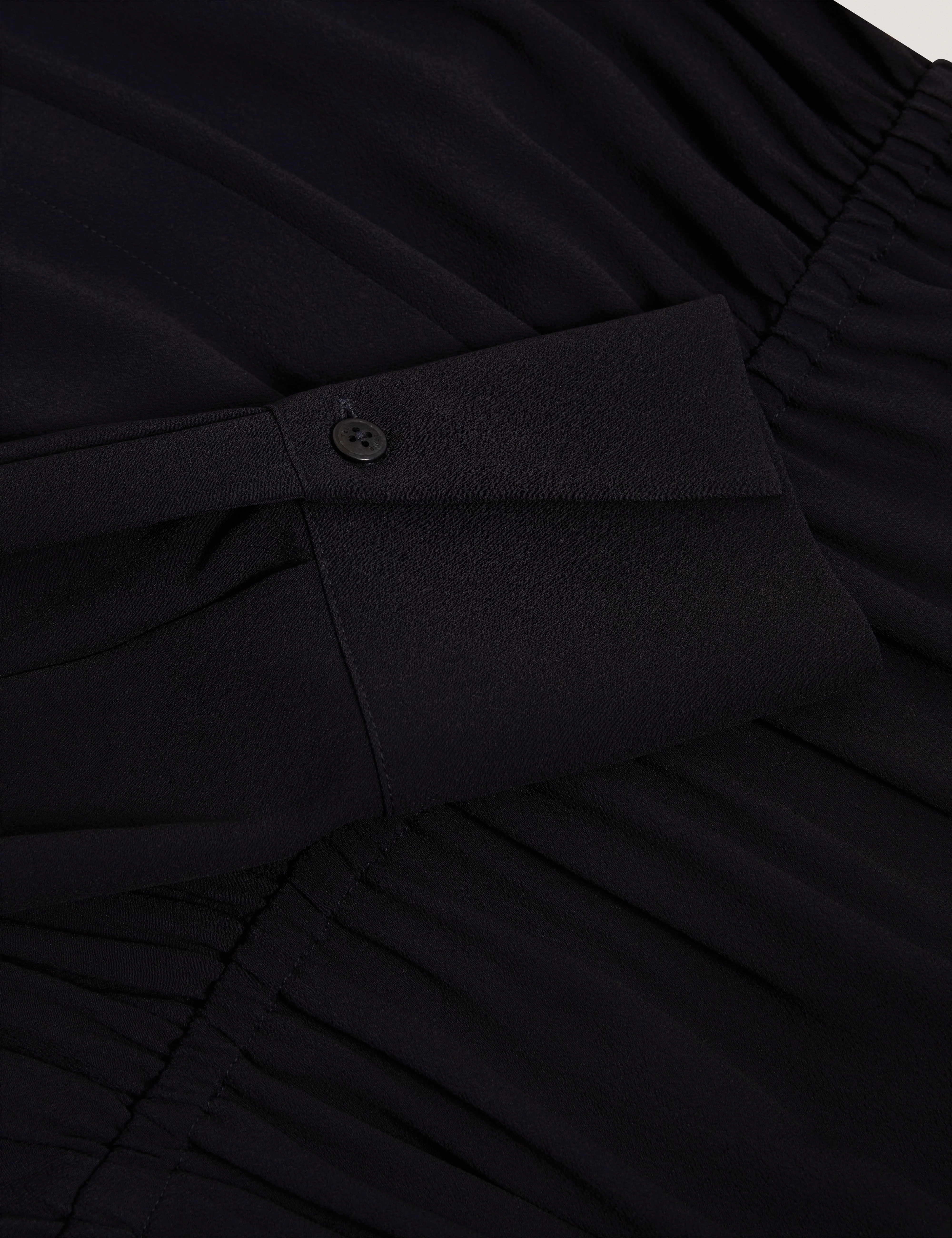Kyrabe Cravat Tie Neck Shirt Wide Leg Jumpsuit Navy - Image 3