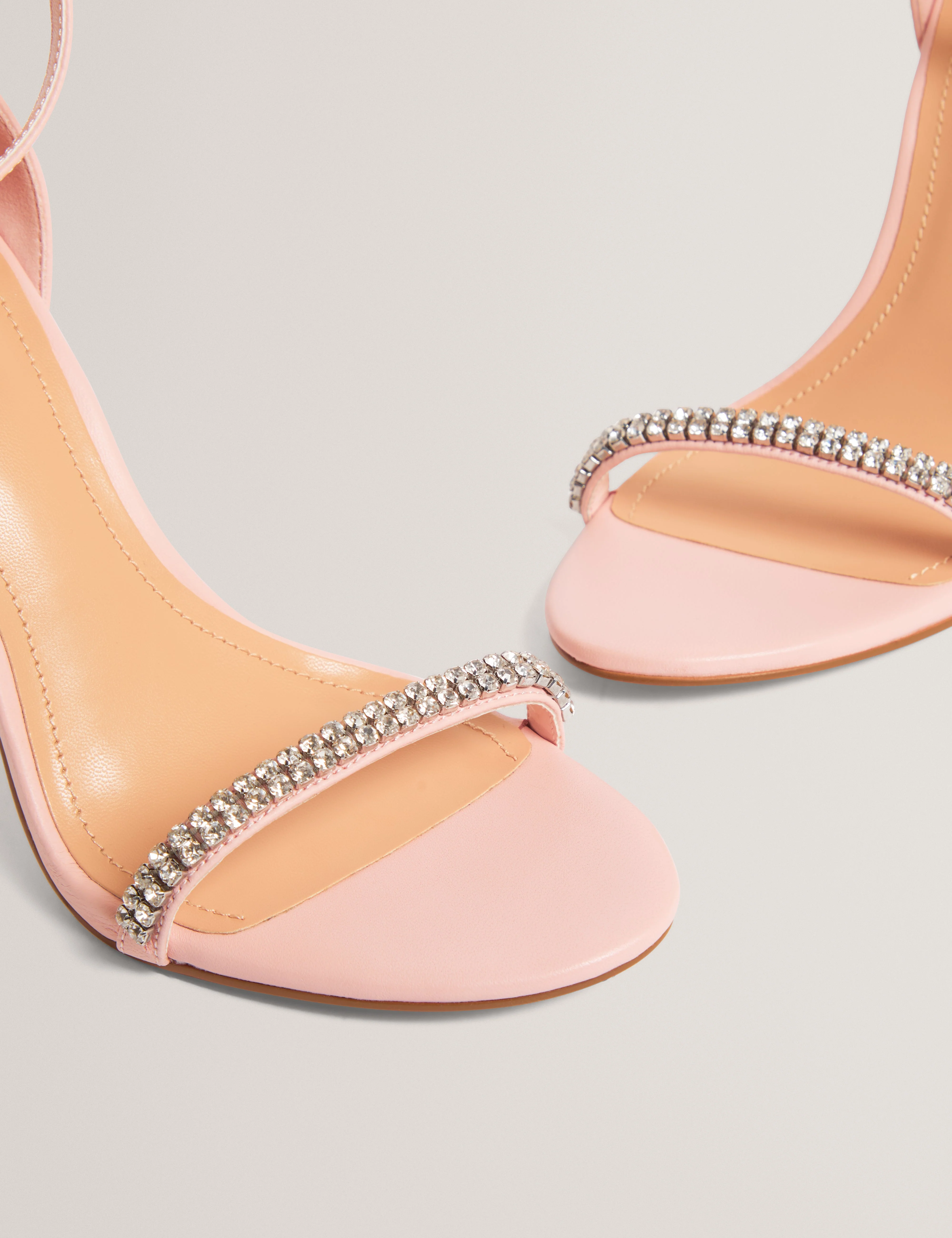 Laiilah Crystal Strap Heel Sandal Lt-Pink - Image 2