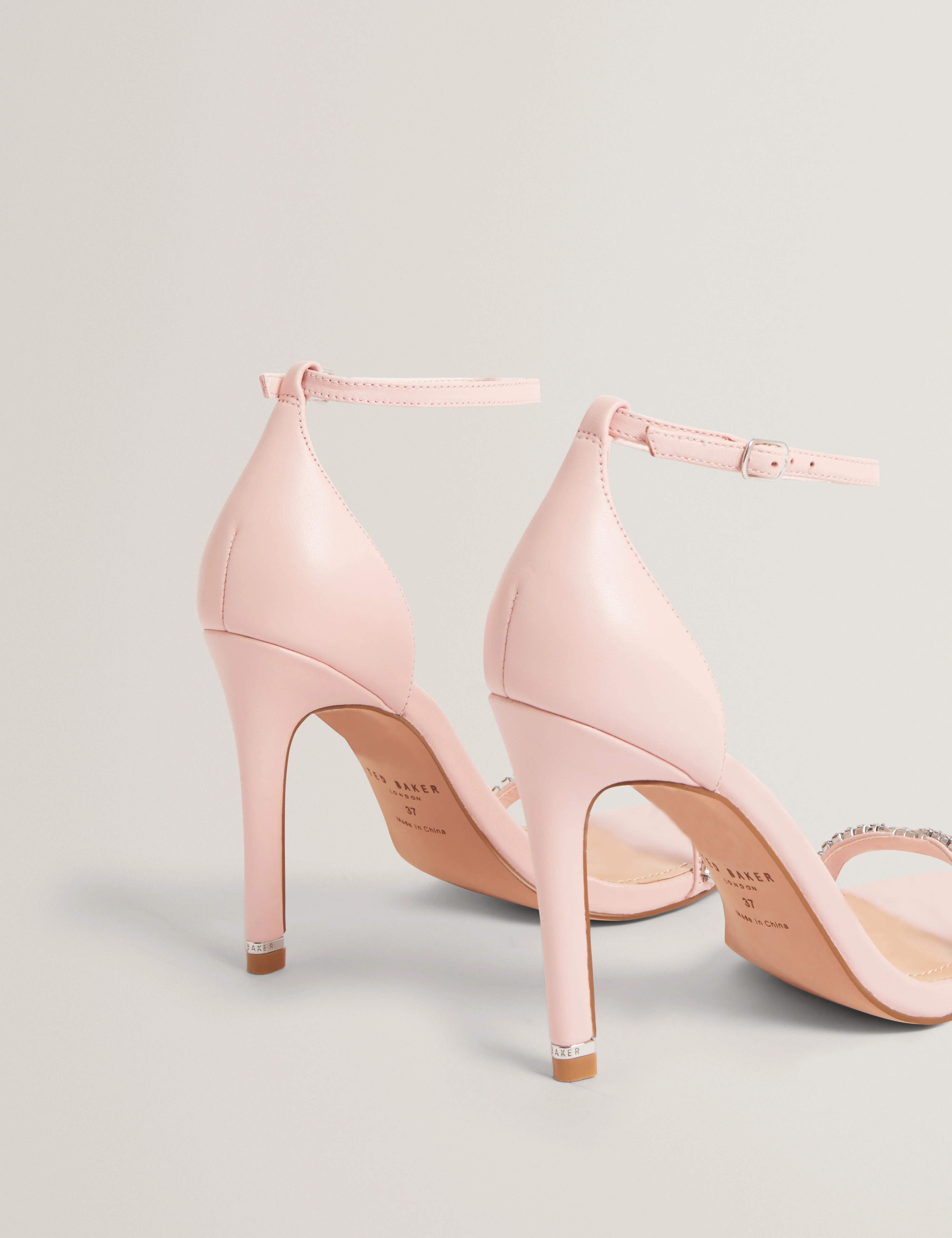 Laiilah Crystal Strap Heel Sandal Lt-Pink - Image 4