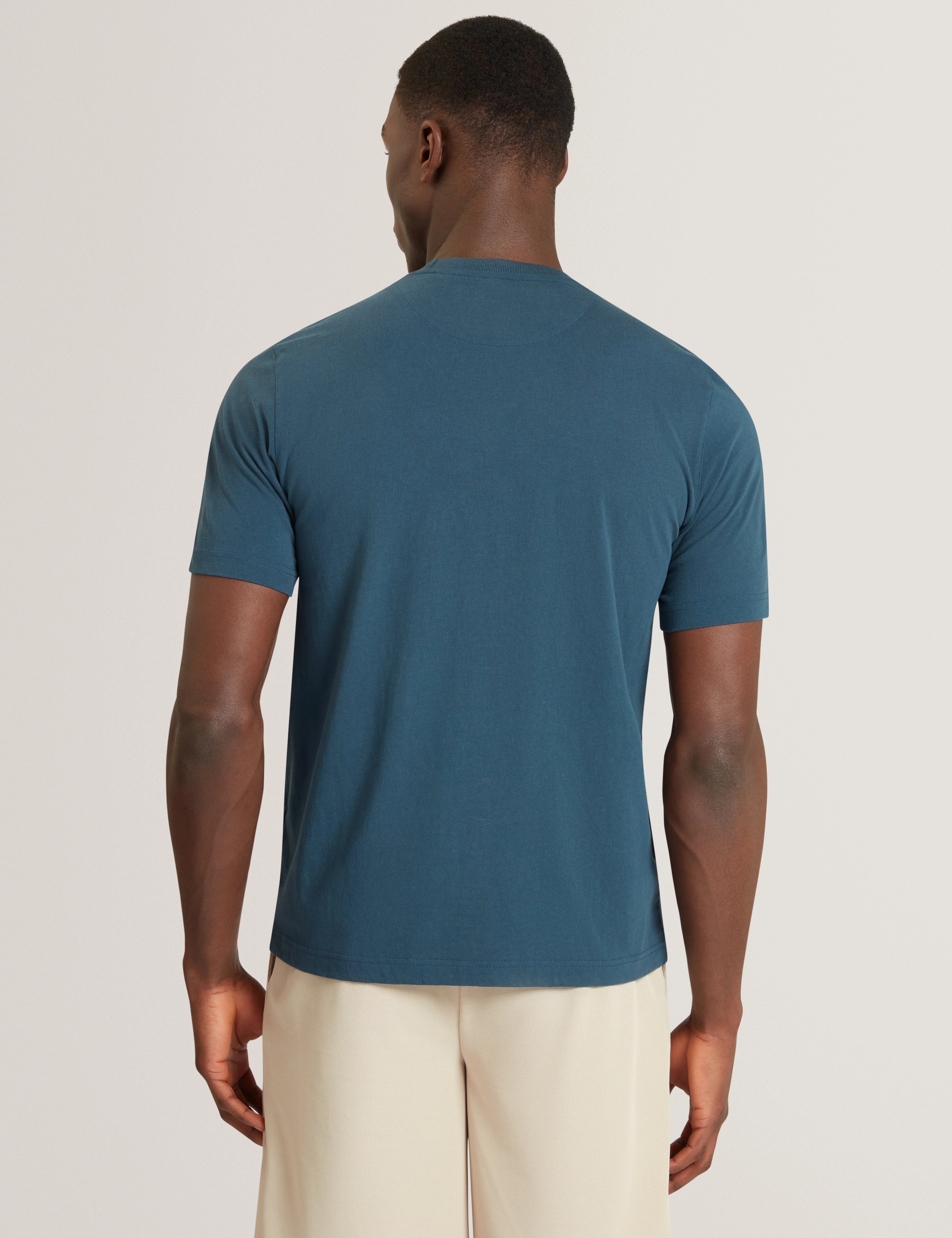 Lambbet Ss Floral Box Print T-Shirt Navy - Image 5