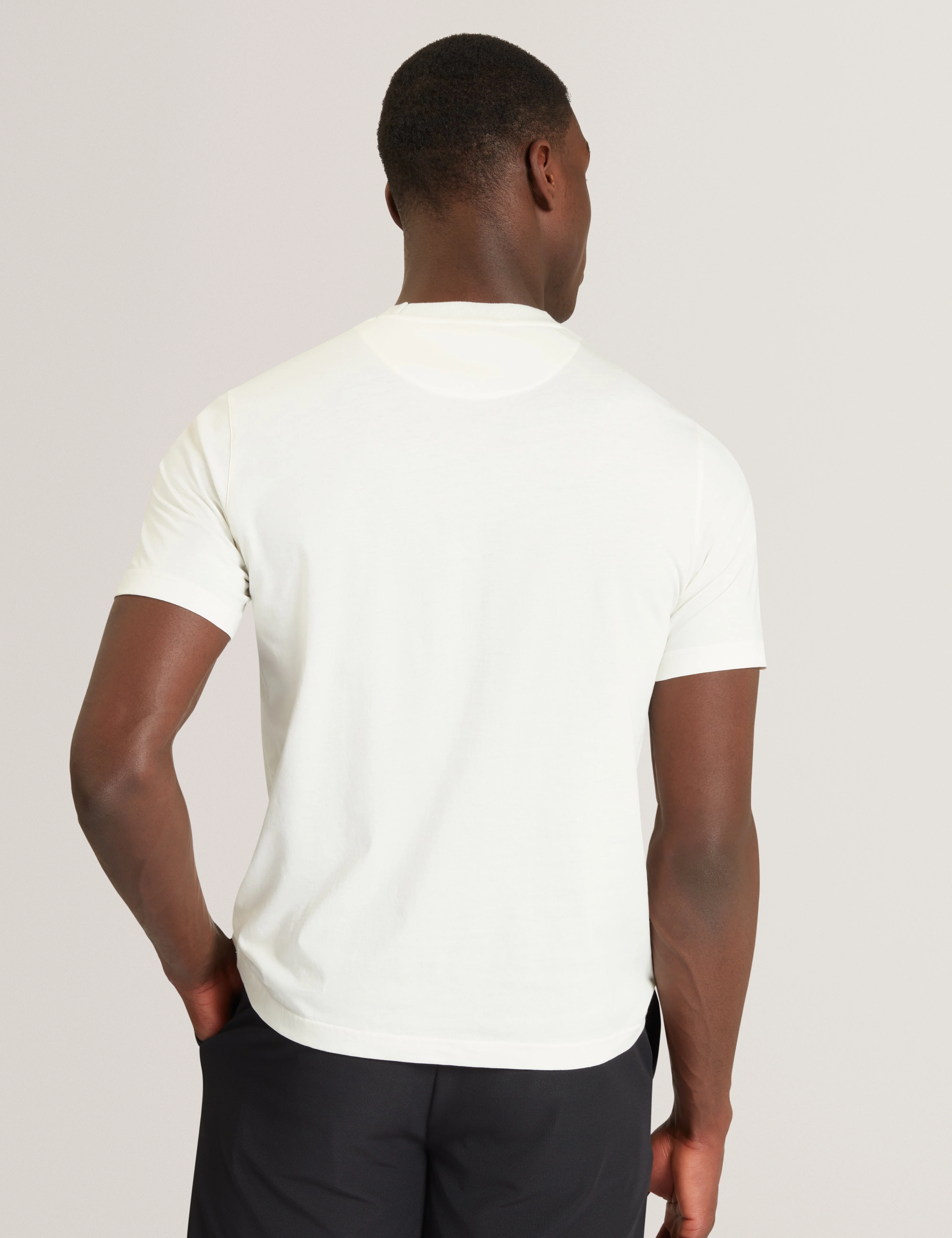 Lambbet Ss Floral Box Print T-Shirt White - Image 5