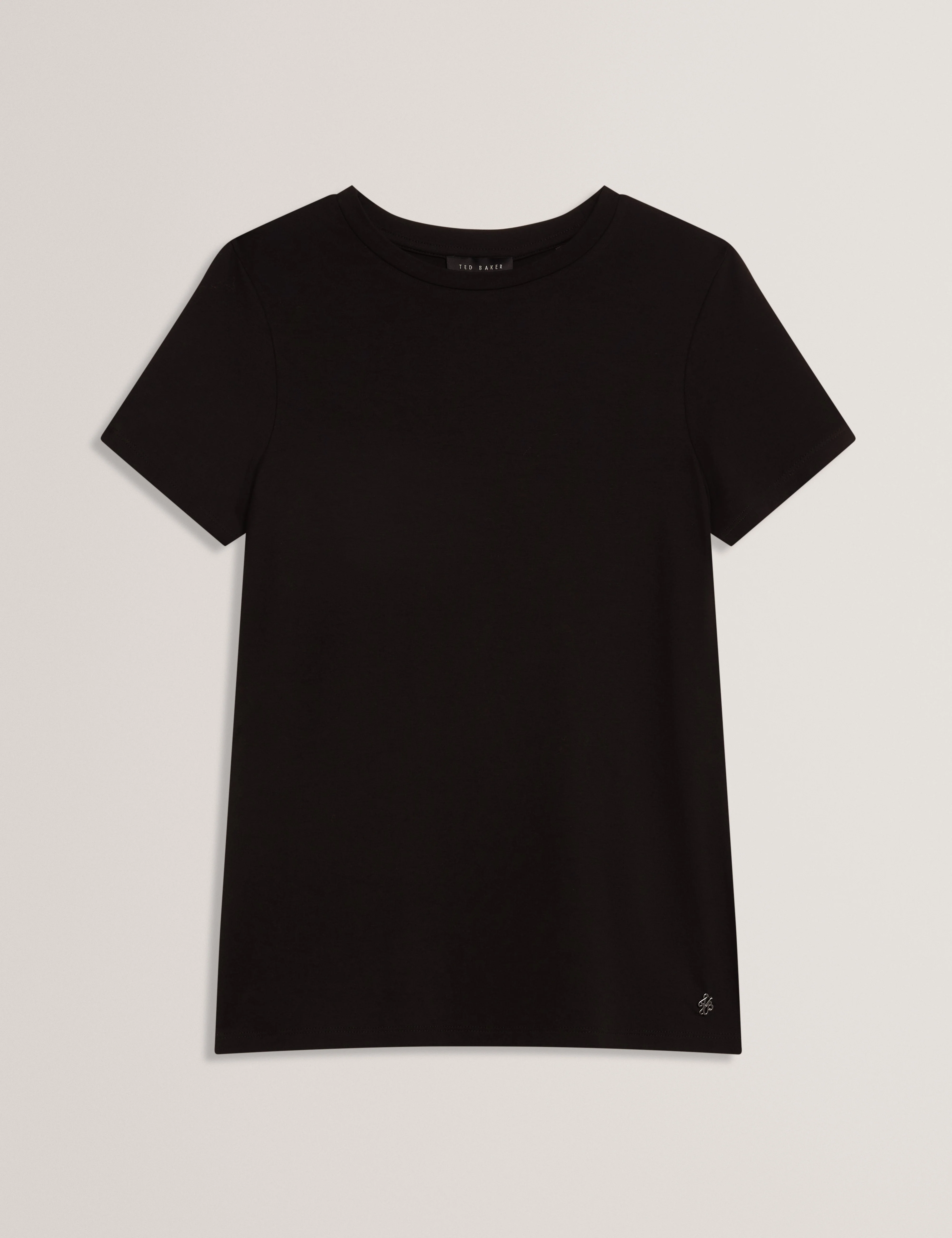 Larnaa Short Sleeve Fitted Tee Black - Image 7