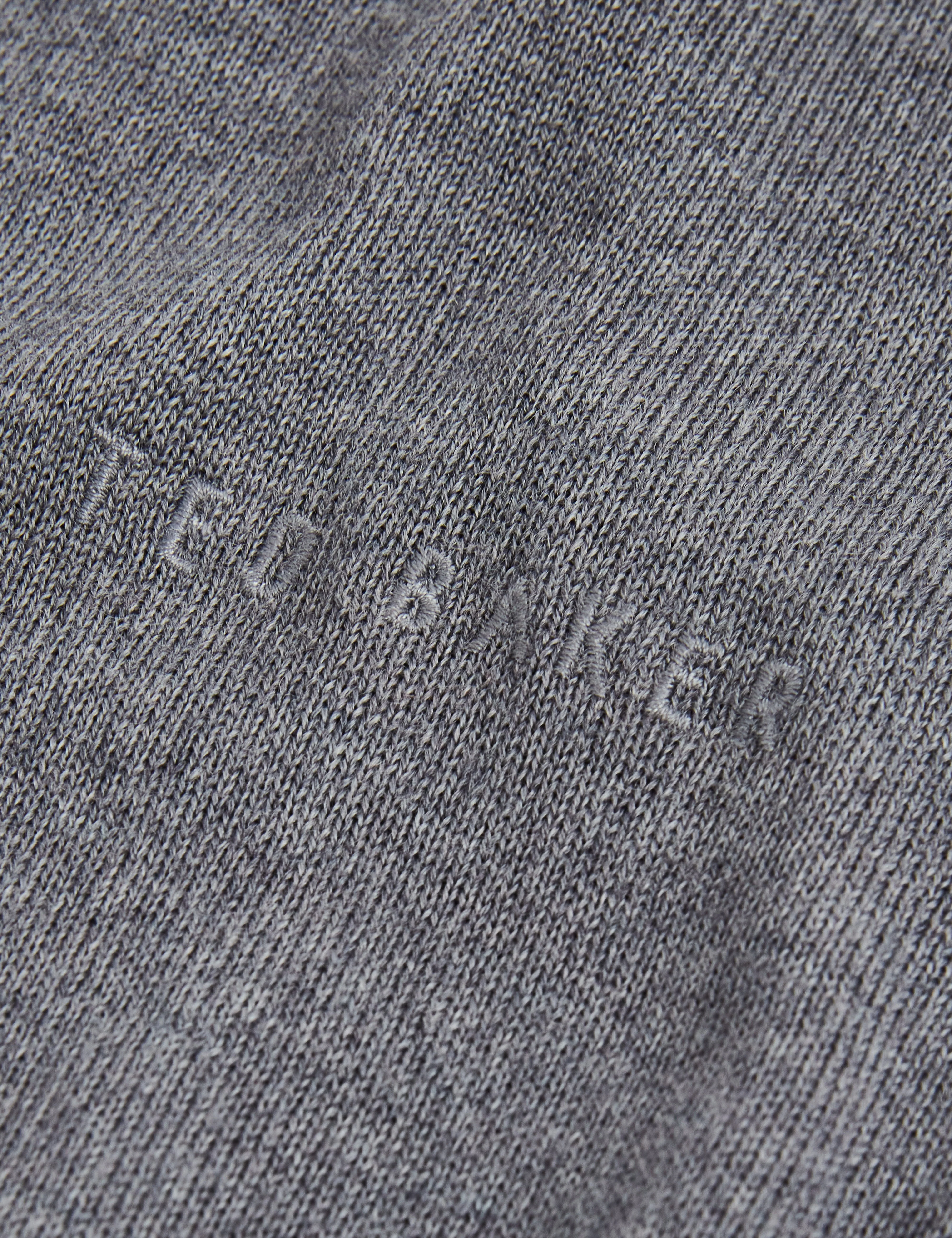 Laurnce Branded Merino Crew Neck Jumper Mid-Grey - Image 3