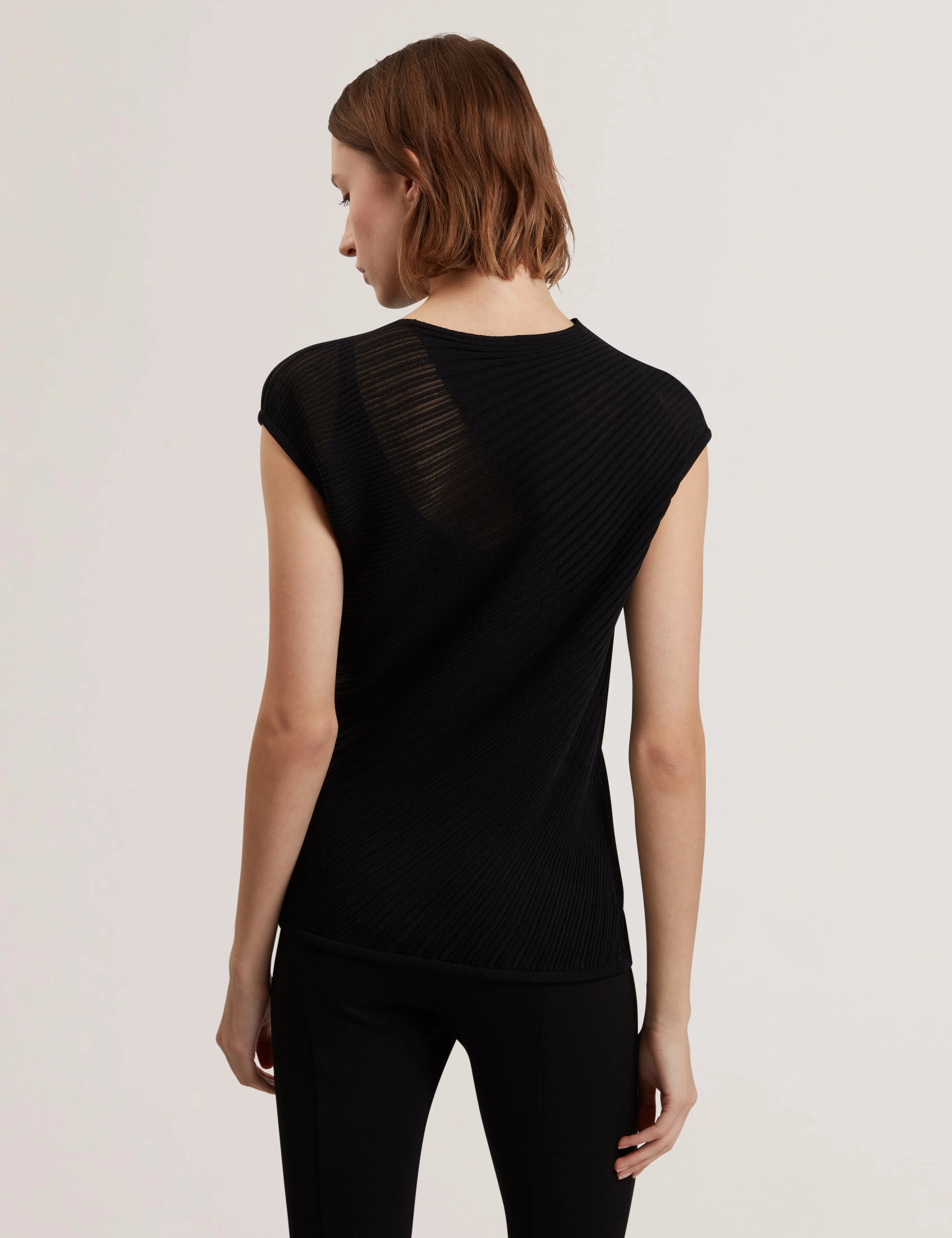 Layynii Invisible Yarn Knit Top Black - Image 5