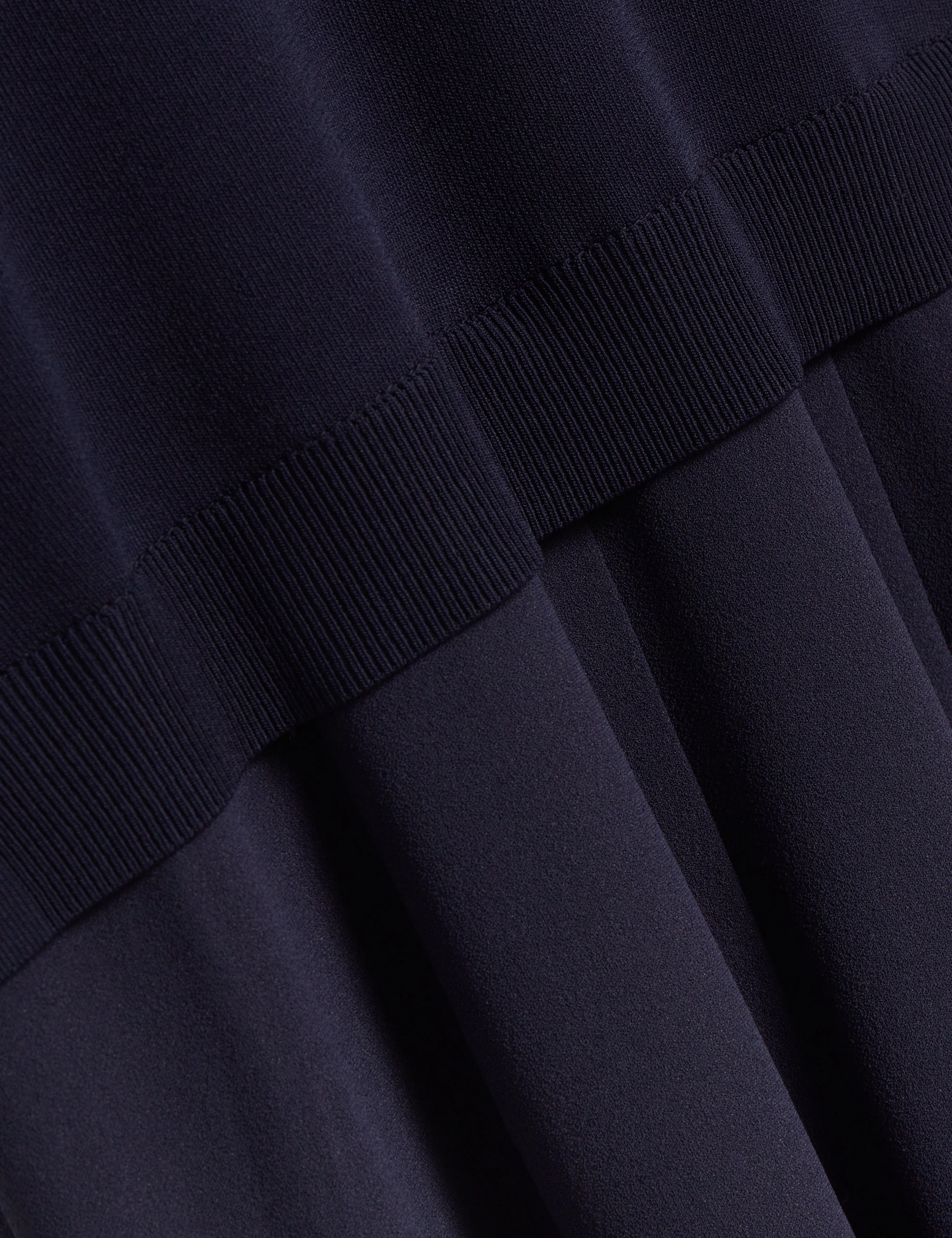 Lecksy Knitted Polo Mockable Jumpsuit Navy - Image 3