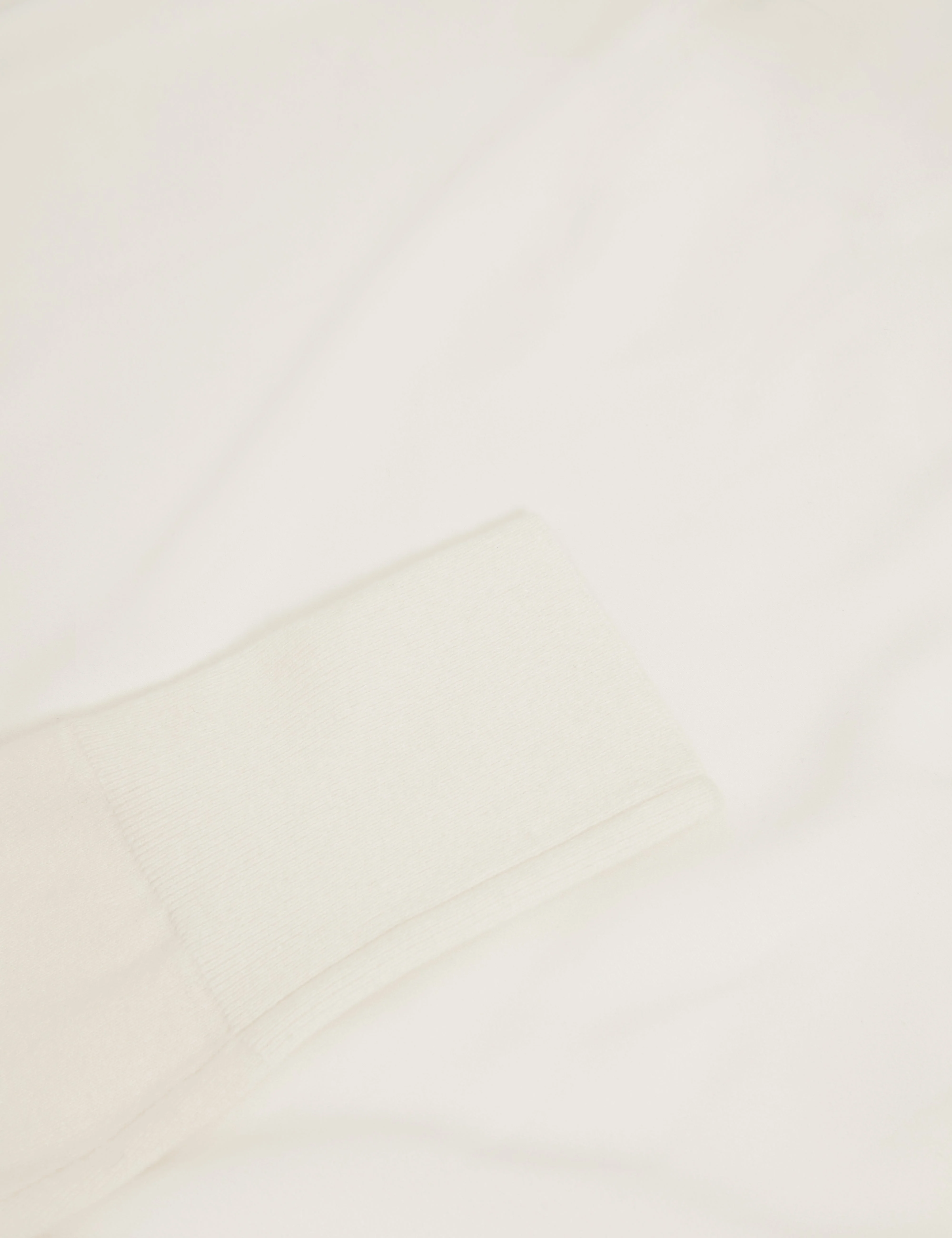 Leslay Draped Front Knitted Long Sleeve Top Ivory - Image 3