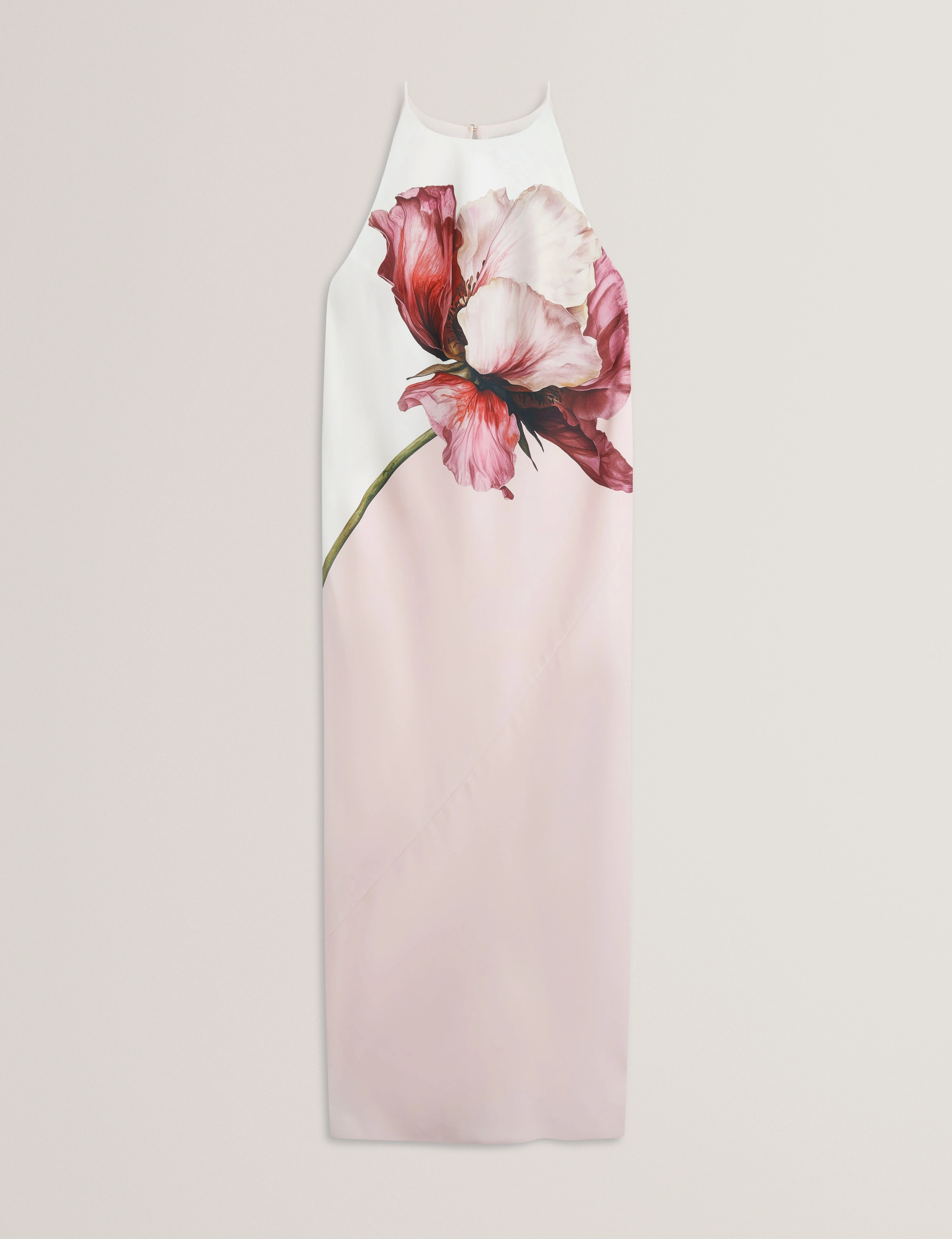 Lowela Floral Print Halter Neck Midi Dress Pink - Image 7