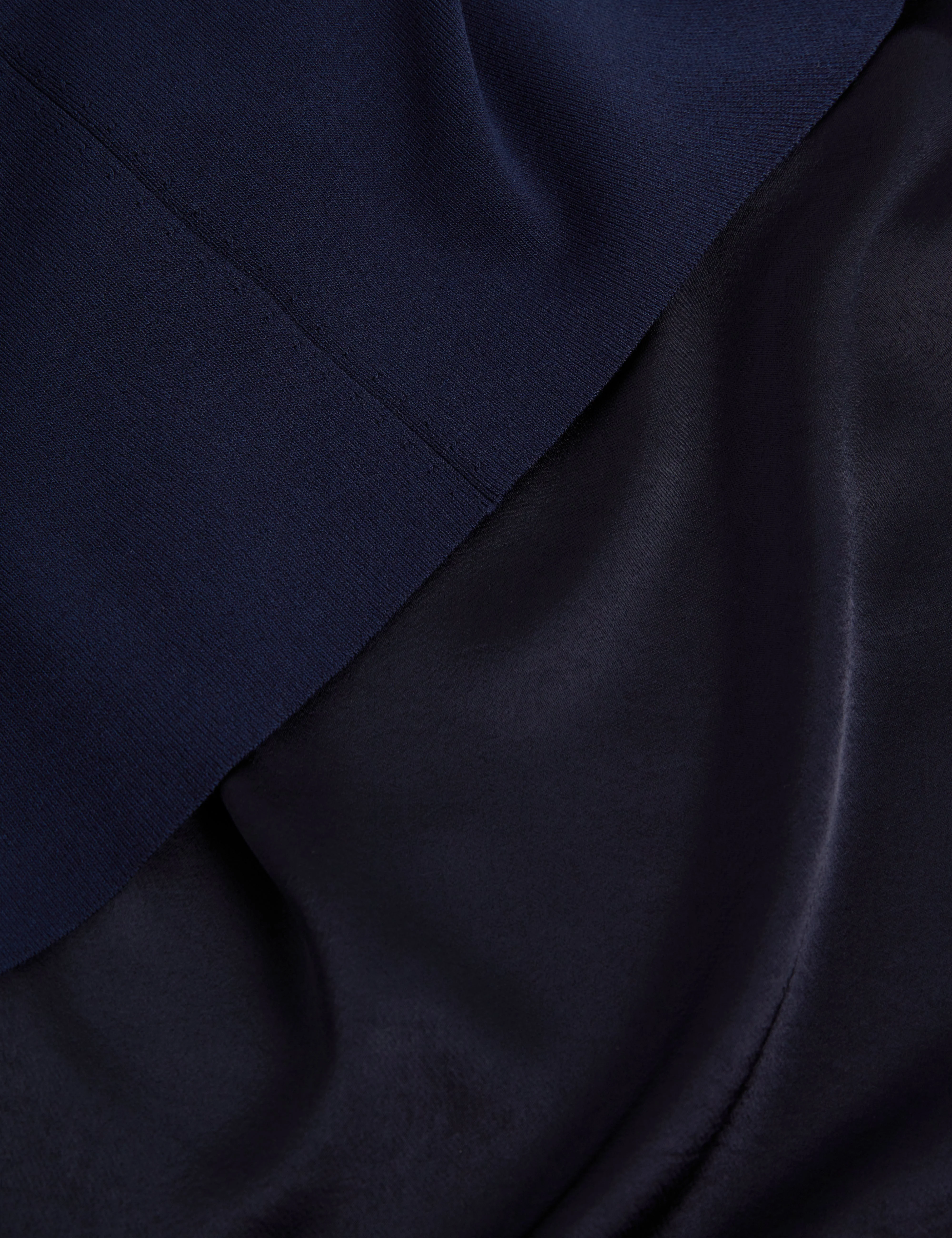 Machar 2 In 1 Knitted Top With Slip Dress Navy - Image 3