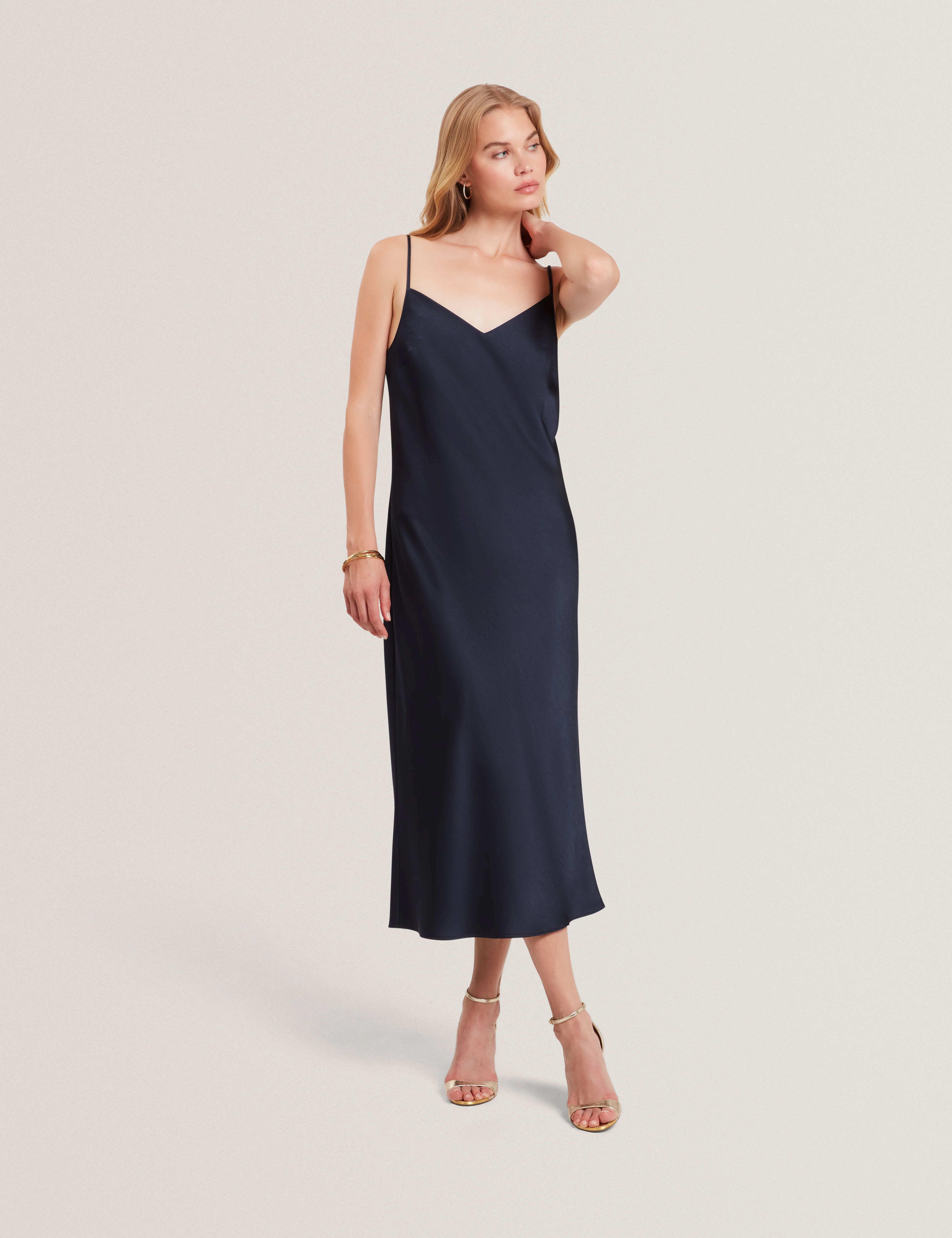 Machar 2 In 1 Knitted Top With Slip Dress Navy - Image 4