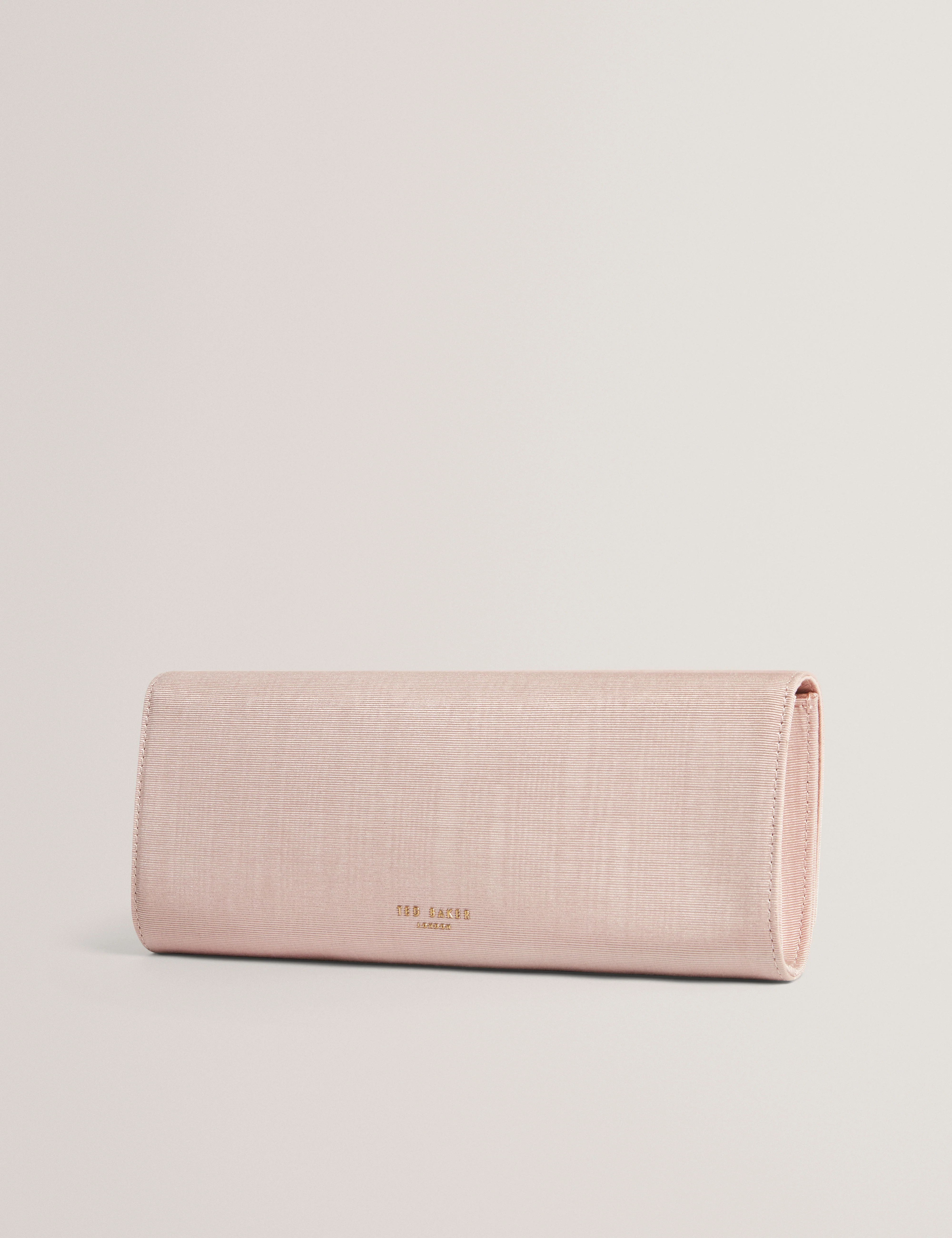 Maliisa Moire Baguette Clutch Bag Lt-Pink - Image 4