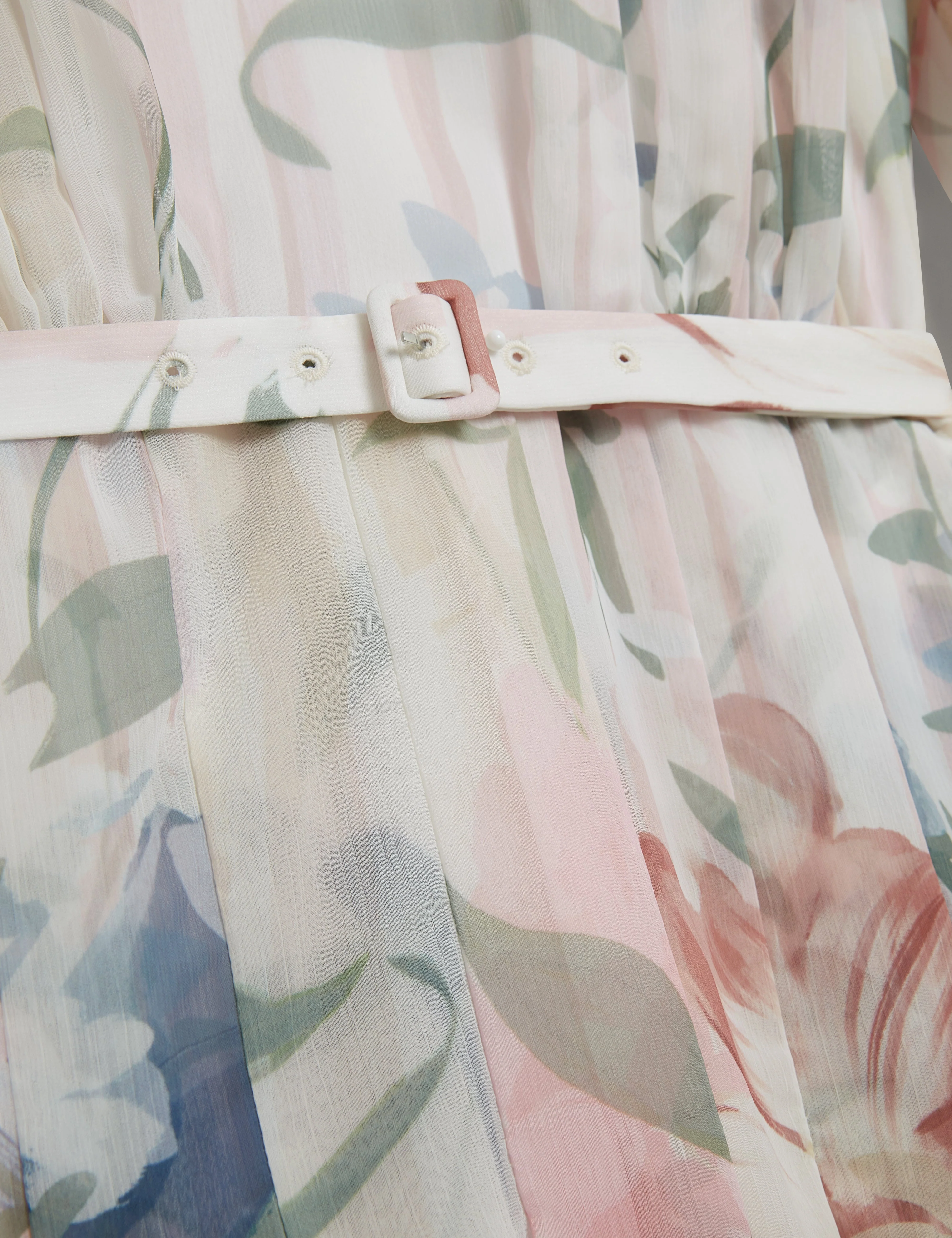 Malmia Pleated Mini Printed Dress Pink - Image 3