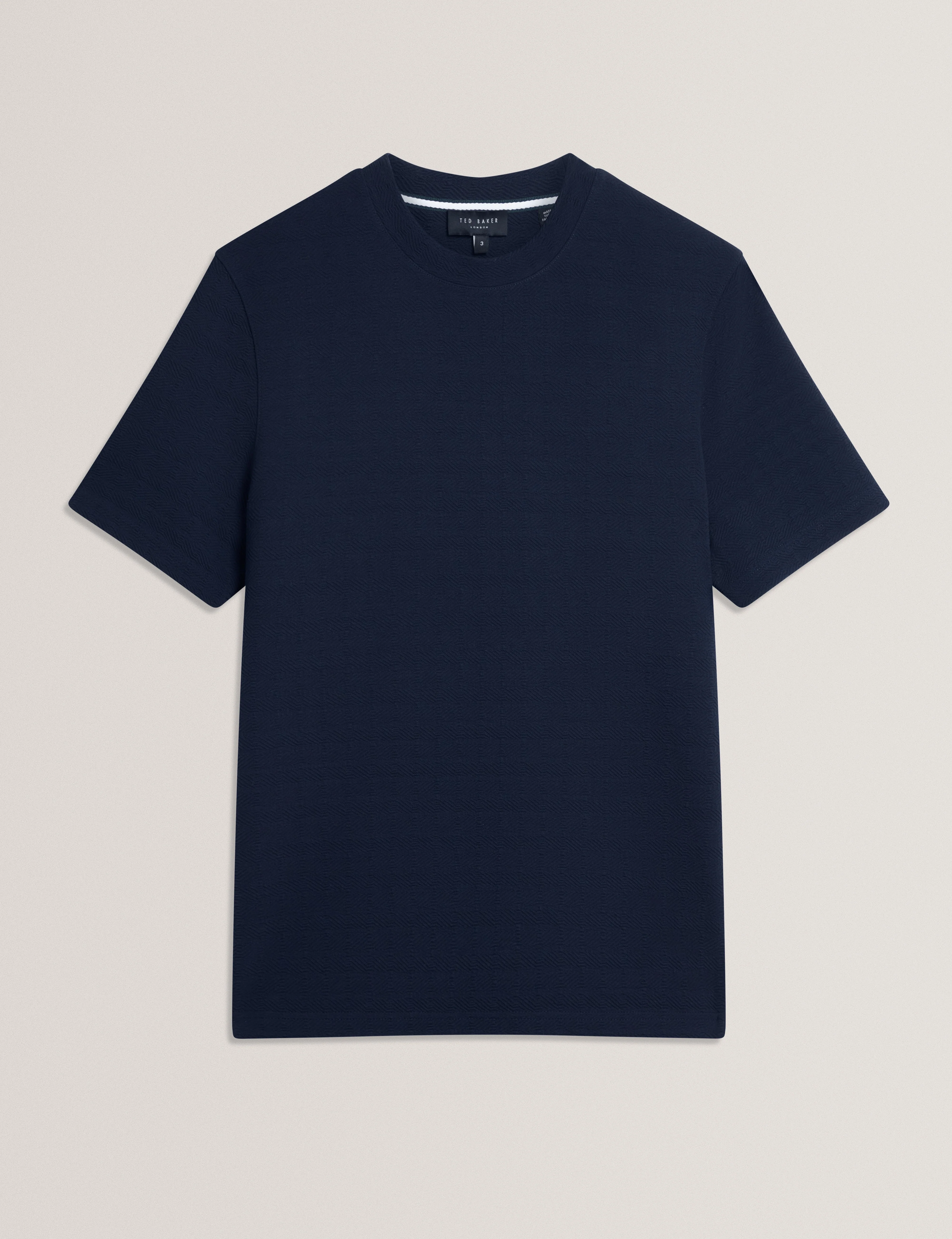 Marcen Short Sleeve Square Stitch T Shirt Navy - Image 7