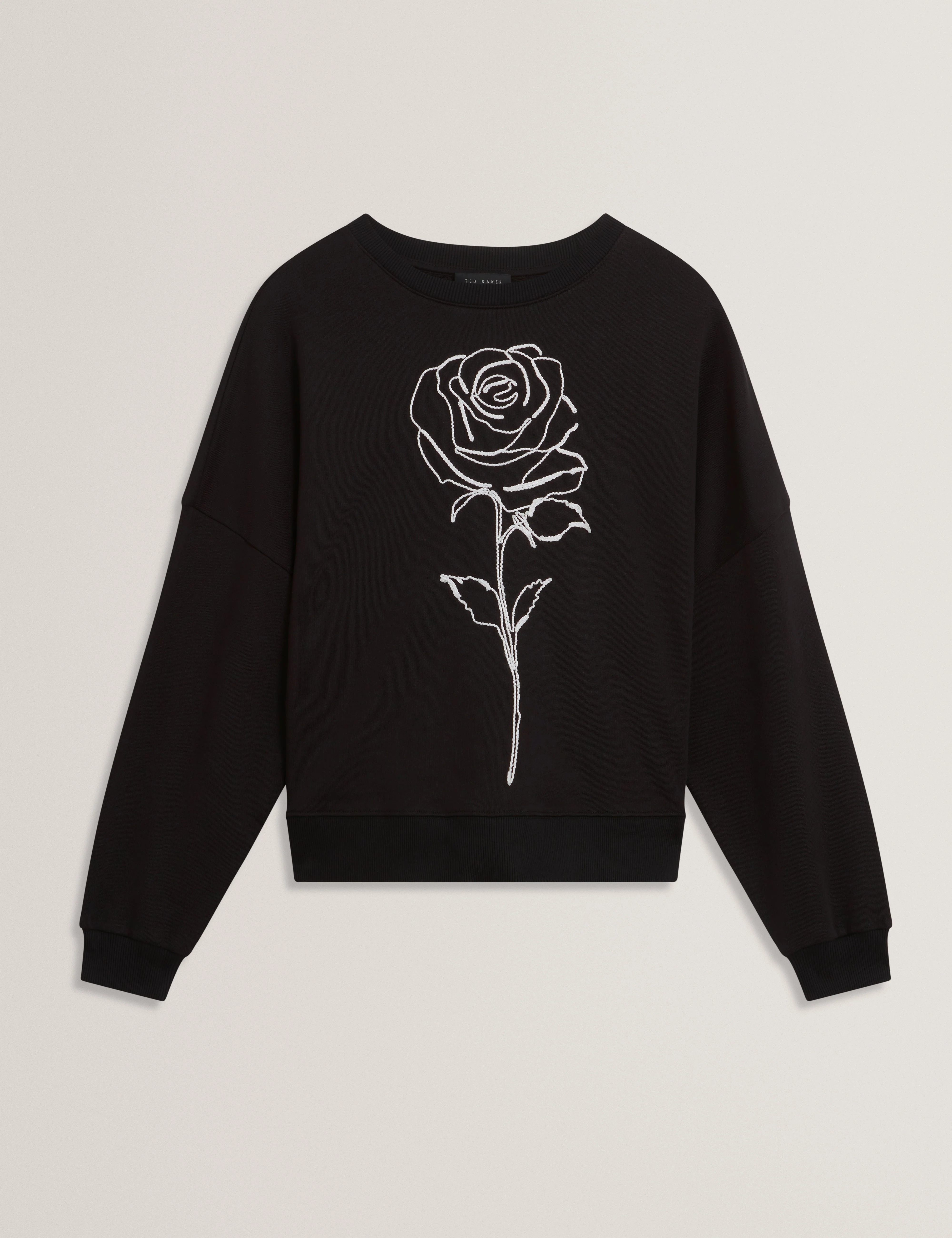 Marssia Printed Sweatshirt Black - Image 7