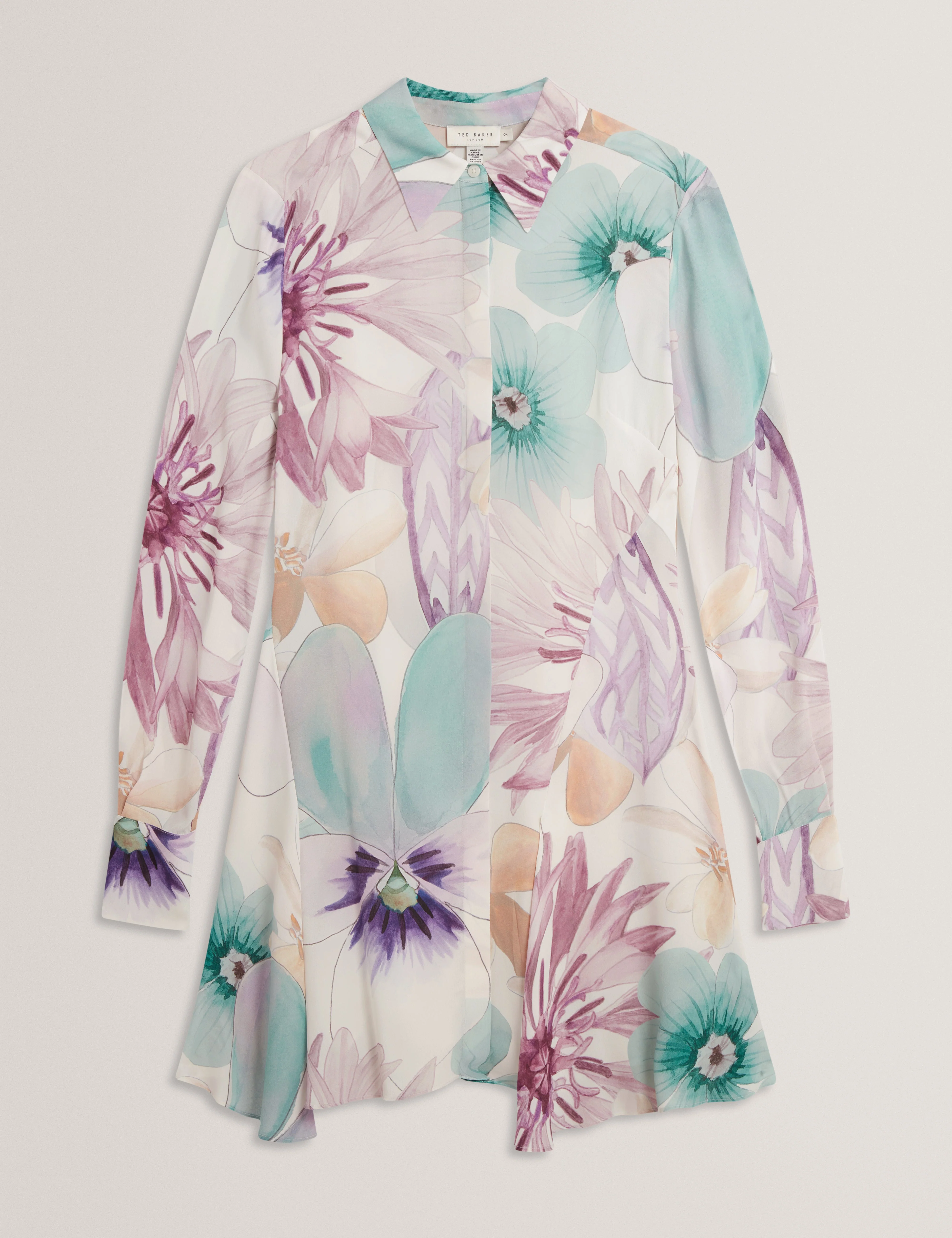 Mayha Print Mini Shirt Dress White - Image 7