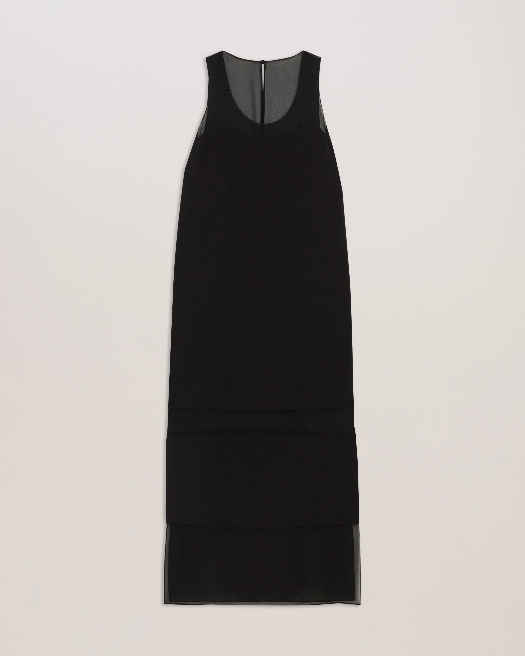 Mephora Sleeveless Midi Dress With Panel Detail Black - Image 6